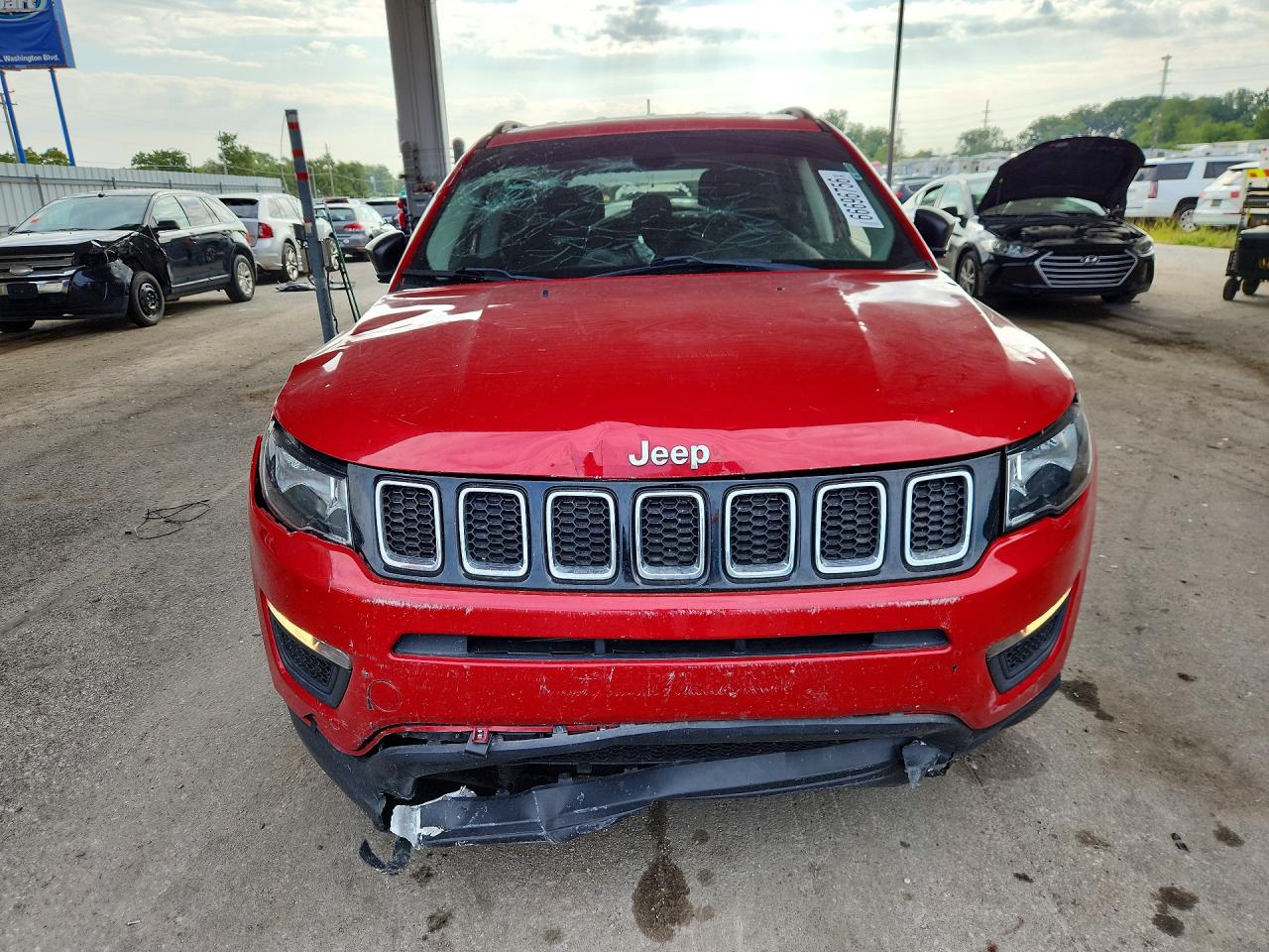 2017 Jeep Compass Sport Red vin: 3C4NJCAB4HT658844