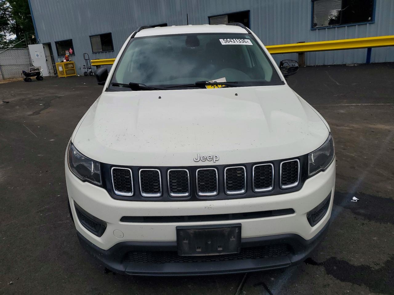 2018 Jeep Compass Sport White vin: 3C4NJCAB5JT226754