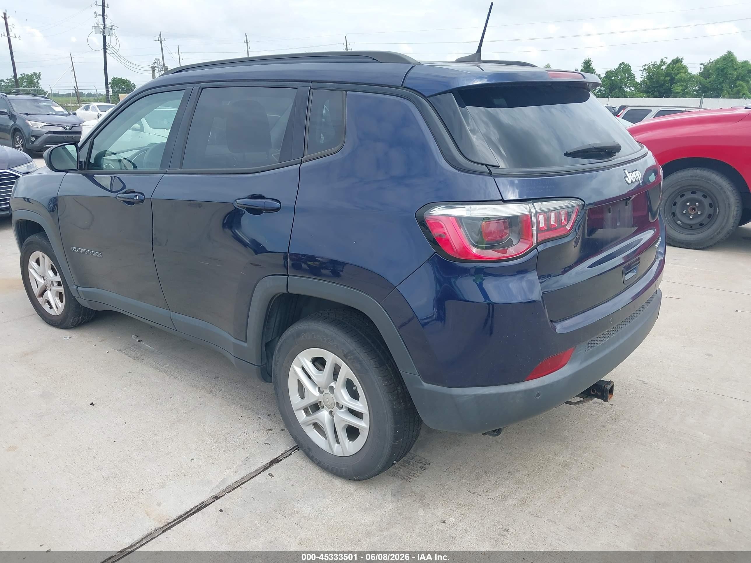 2018 Jeep Compass Sport Fwd Blue vin: 3C4NJCAB5JT240525