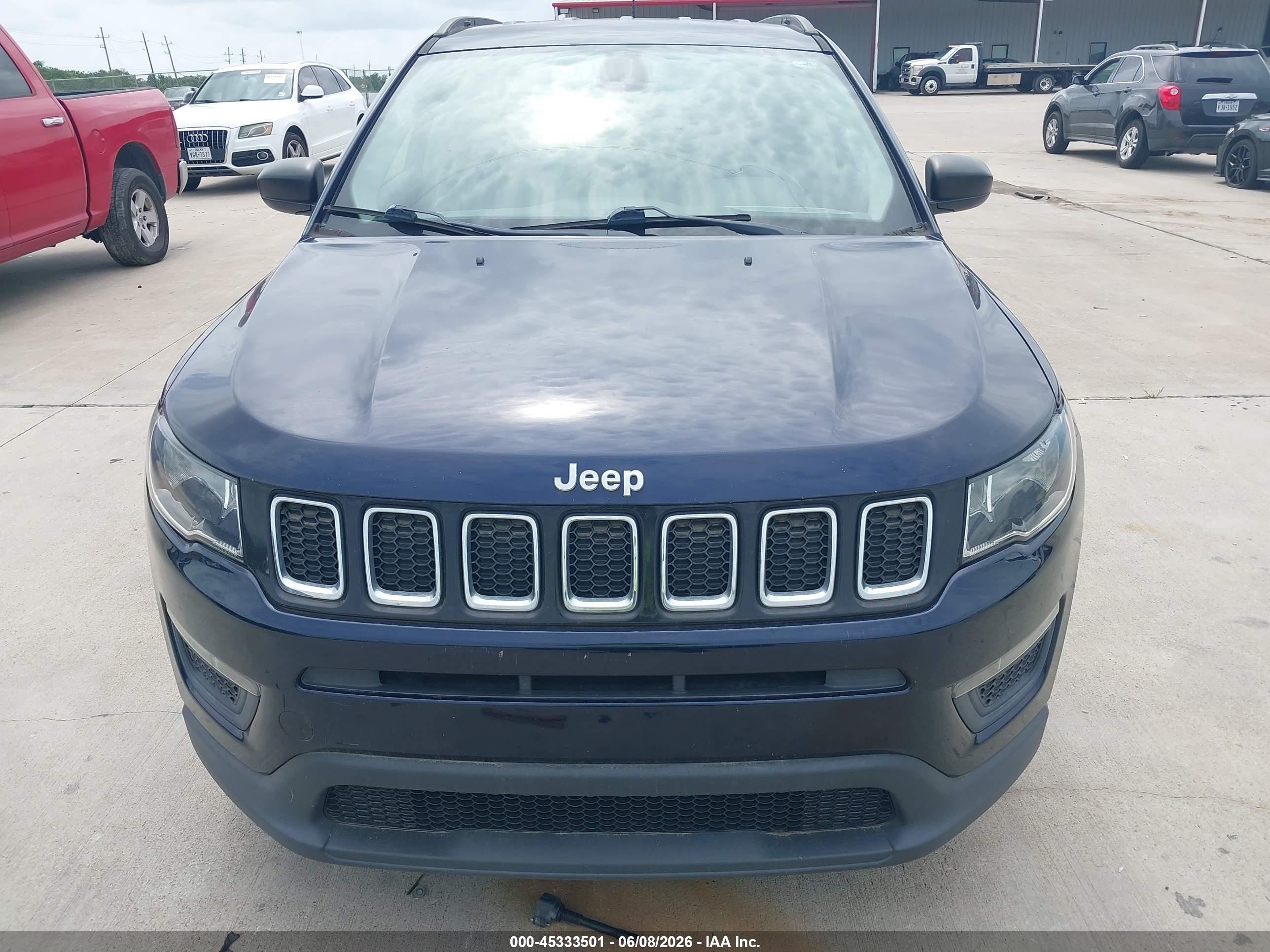 2018 Jeep Compass Sport Fwd Blue vin: 3C4NJCAB5JT240525