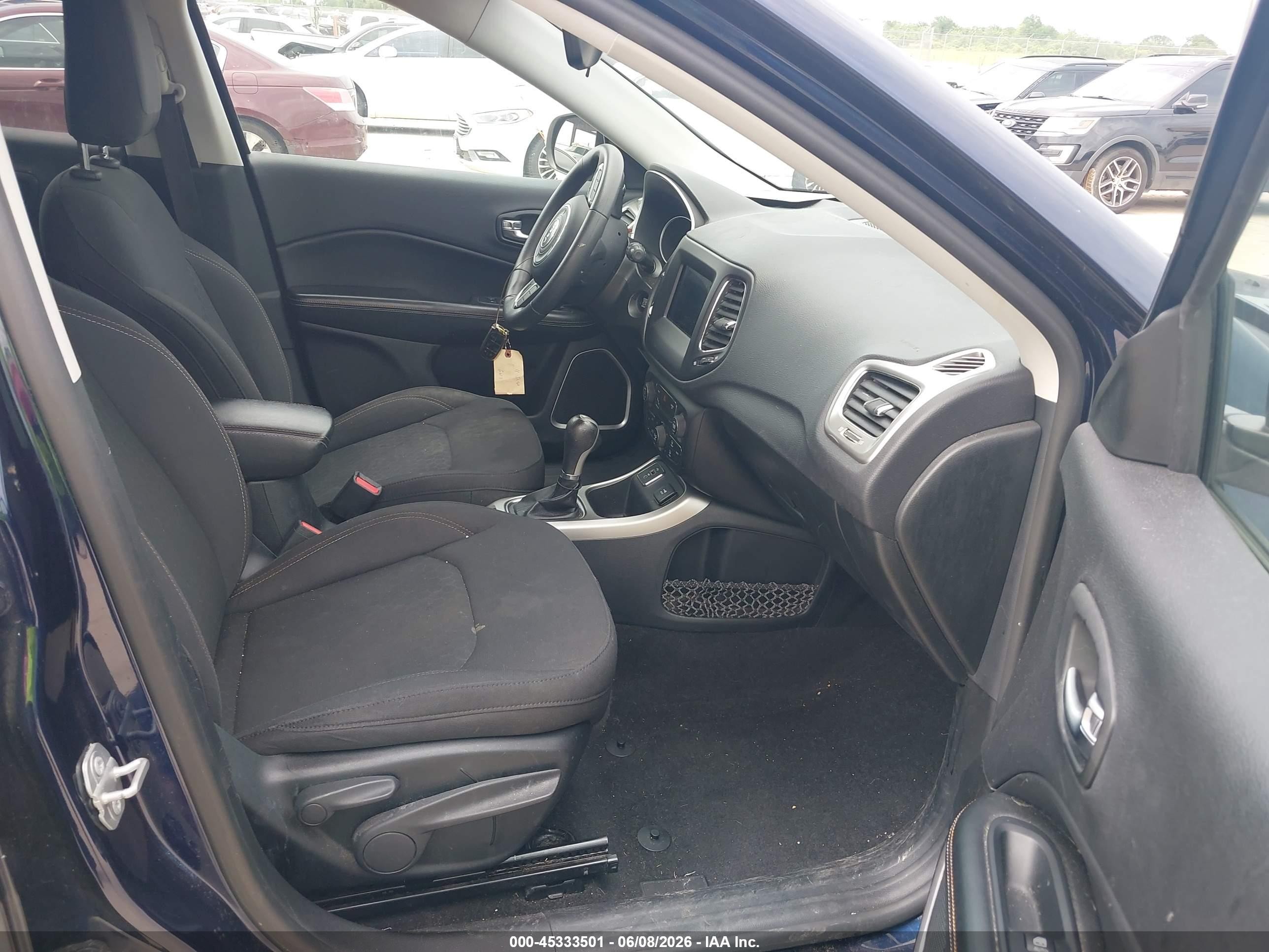 2018 Jeep Compass Sport Fwd Blue vin: 3C4NJCAB5JT240525
