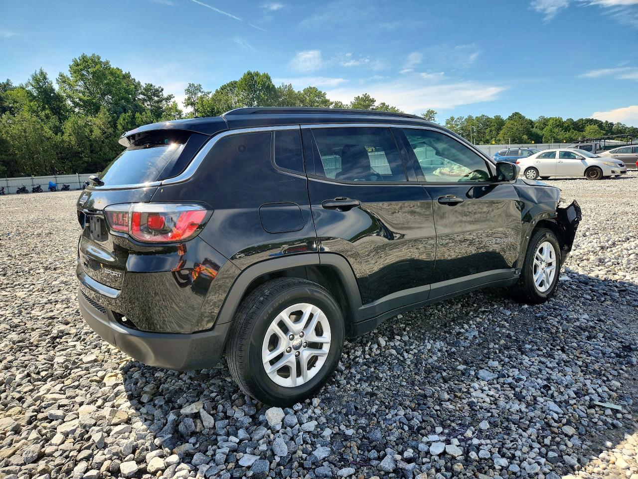 2020 Jeep Compass Sport Black vin: 3C4NJCAB5LT169796