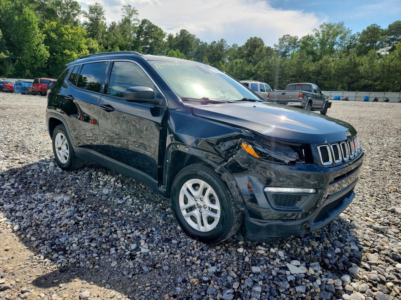 2020 Jeep Compass Sport Black vin: 3C4NJCAB5LT169796