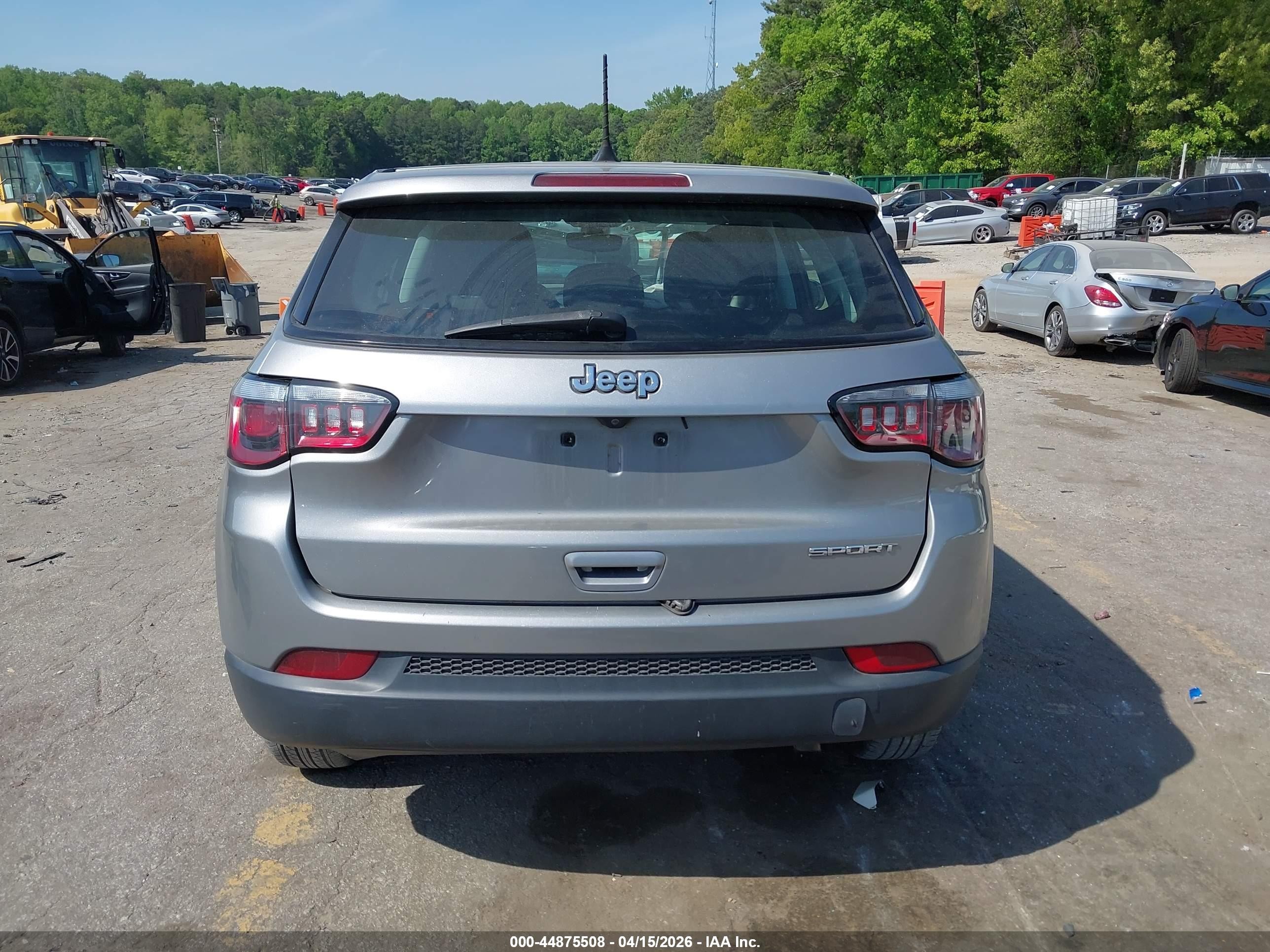 2020 Jeep Compass Sport Fwd Gray vin: 3C4NJCAB5LT230466