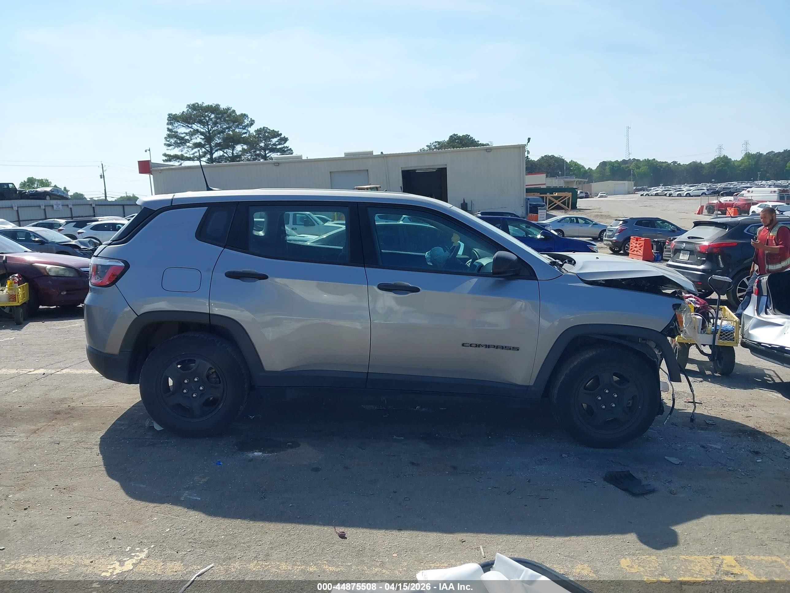 2020 Jeep Compass Sport Fwd Gray vin: 3C4NJCAB5LT230466