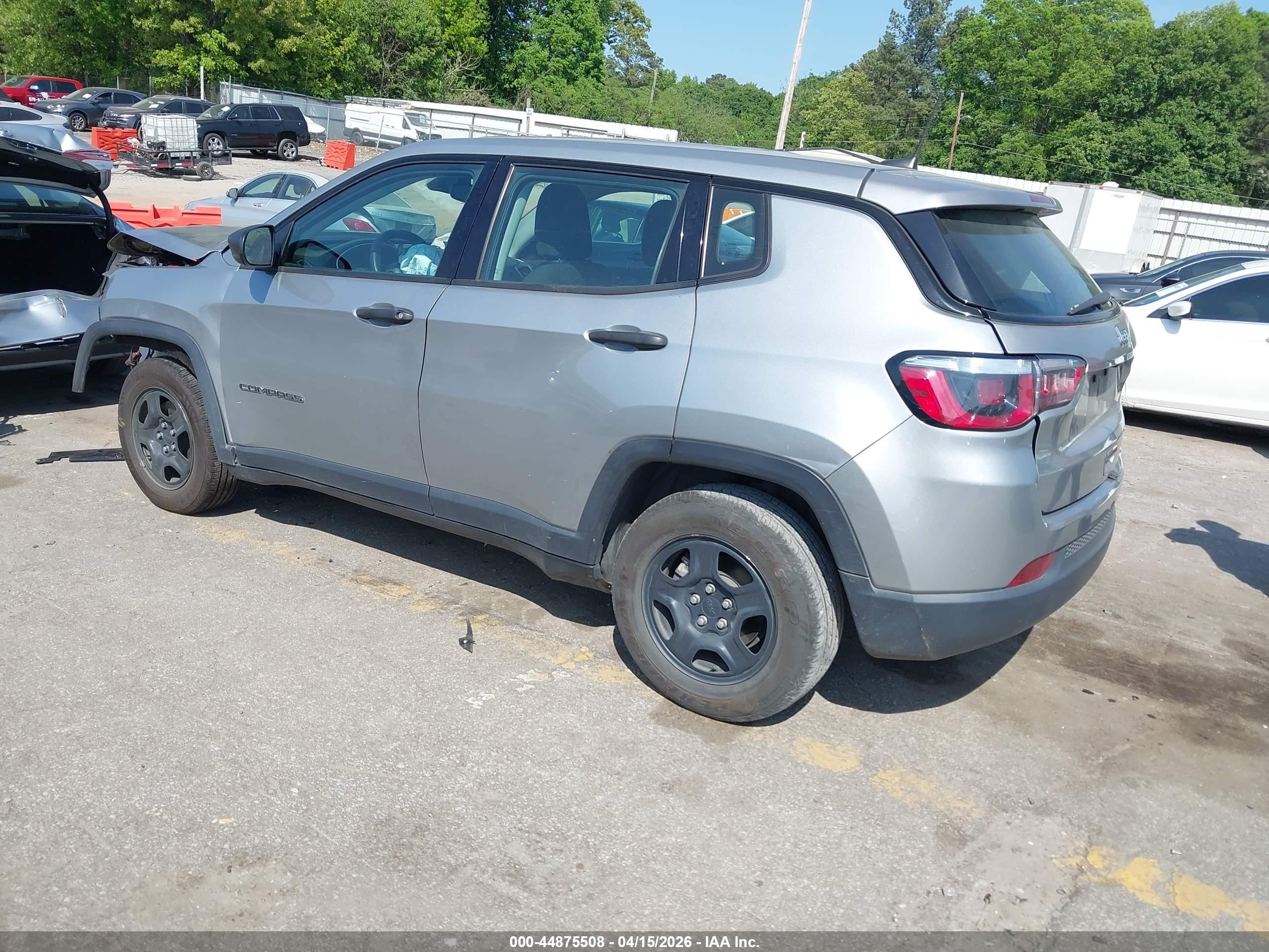 2020 Jeep Compass Sport Fwd Gray vin: 3C4NJCAB5LT230466