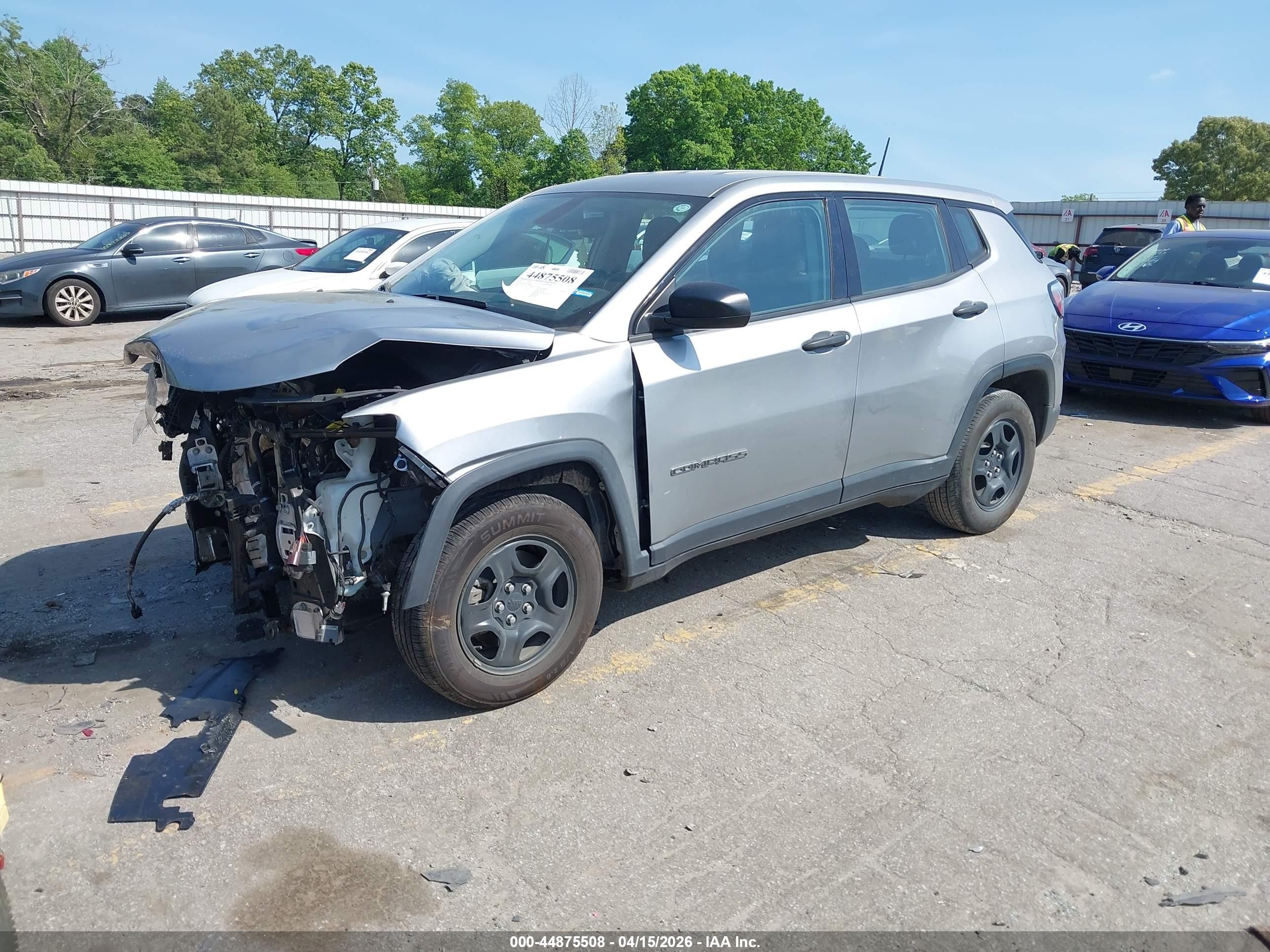 2020 Jeep Compass Sport Fwd Gray vin: 3C4NJCAB5LT230466