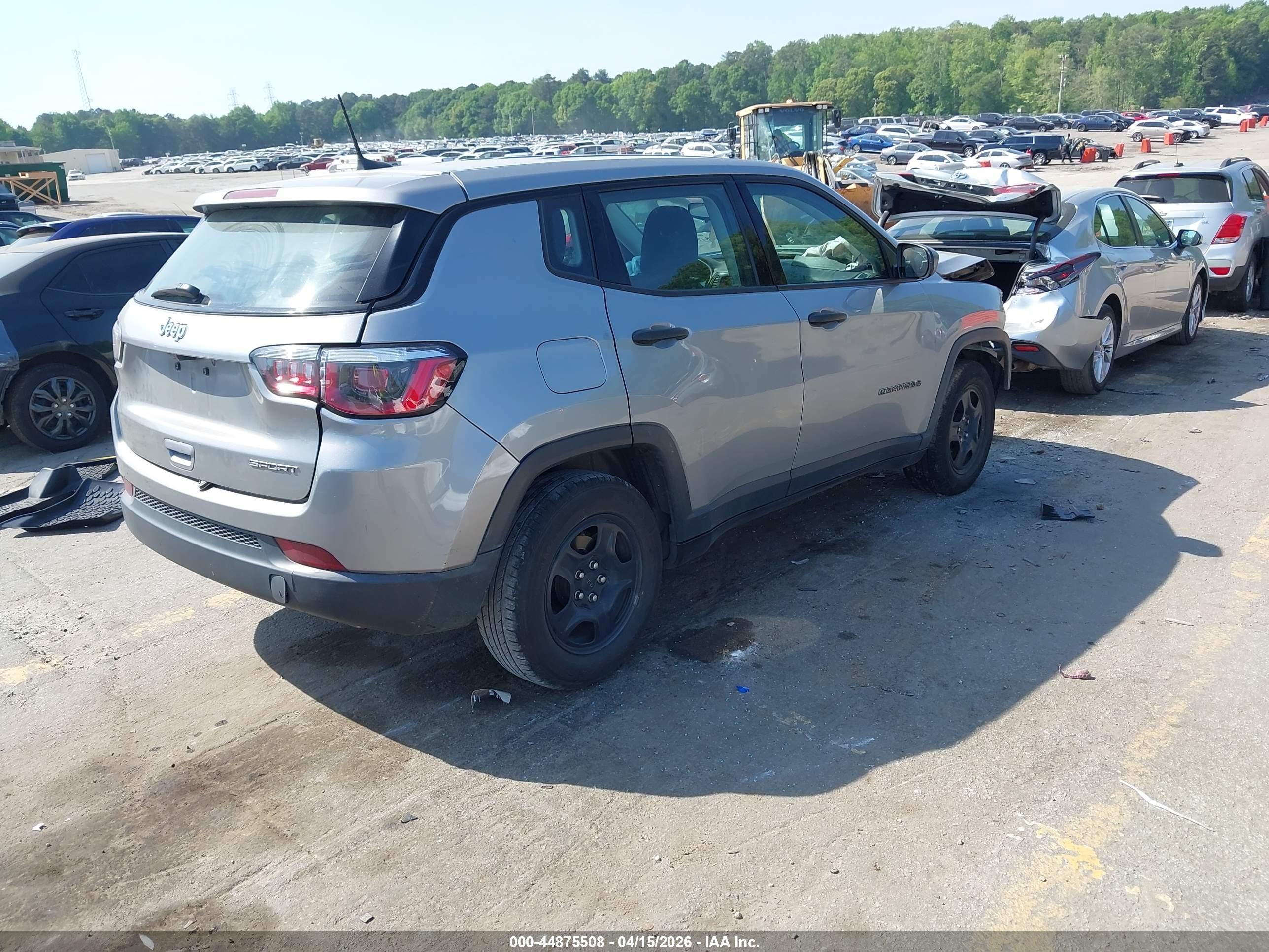 2020 Jeep Compass Sport Fwd Gray vin: 3C4NJCAB5LT230466
