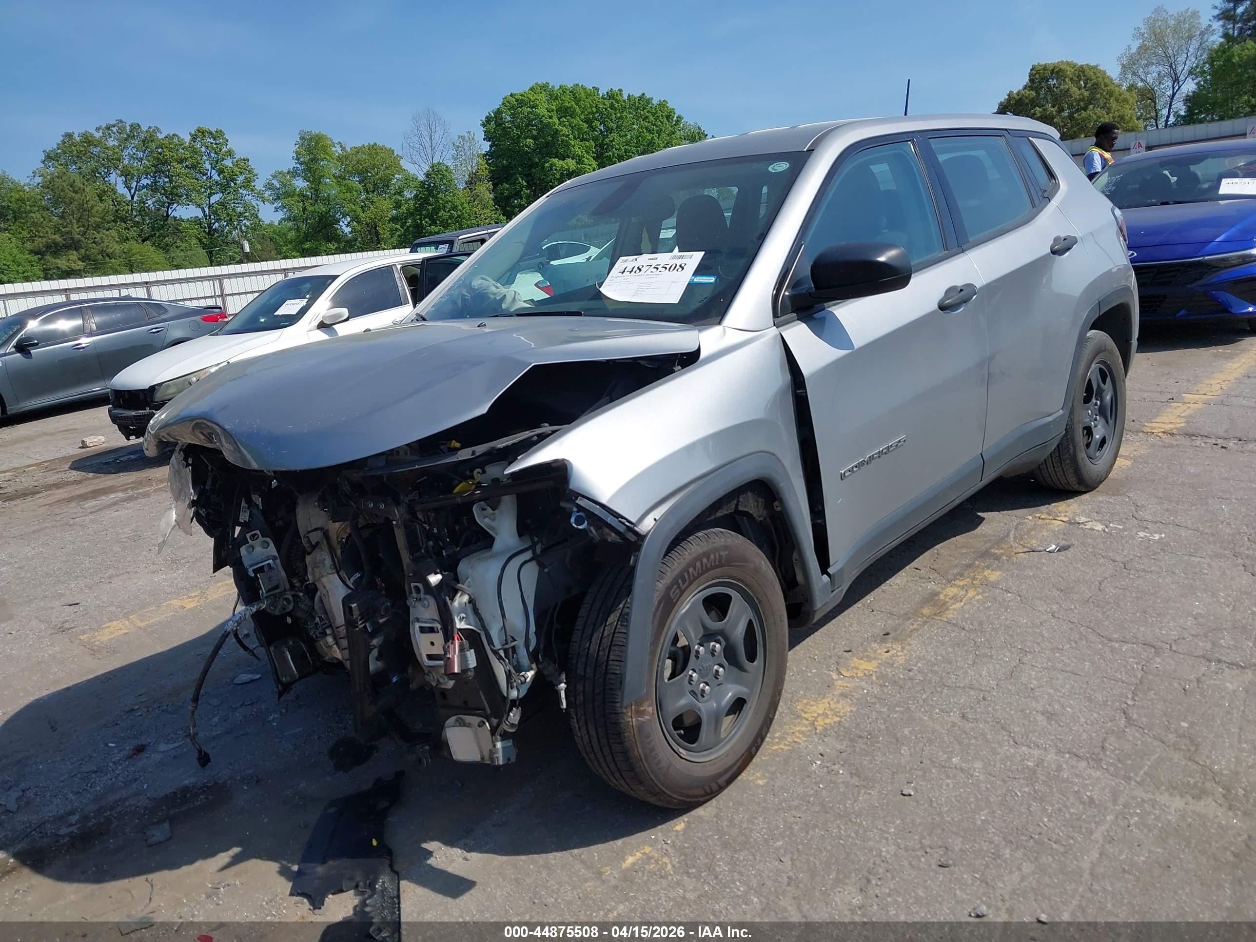 2020 Jeep Compass Sport Fwd Gray vin: 3C4NJCAB5LT230466