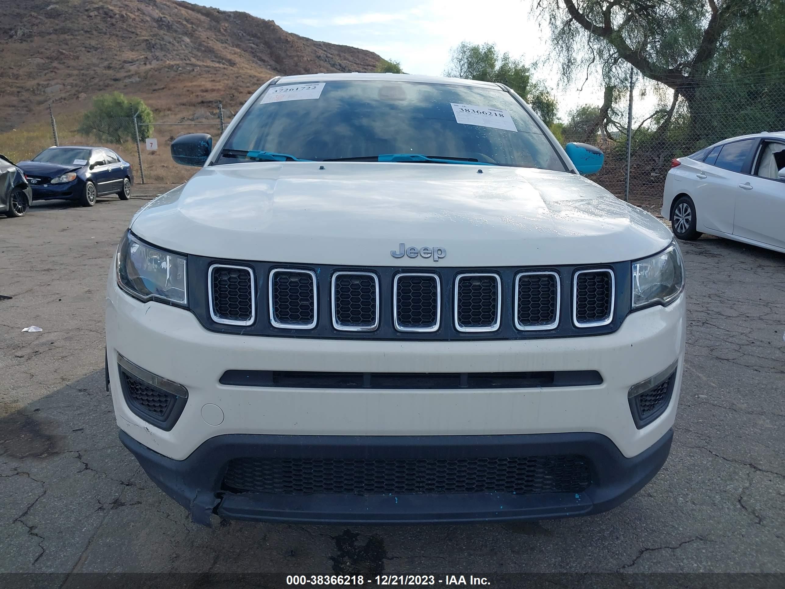 2021 Jeep Compass Sport Fwd White vin: 3C4NJCAB9MT567711