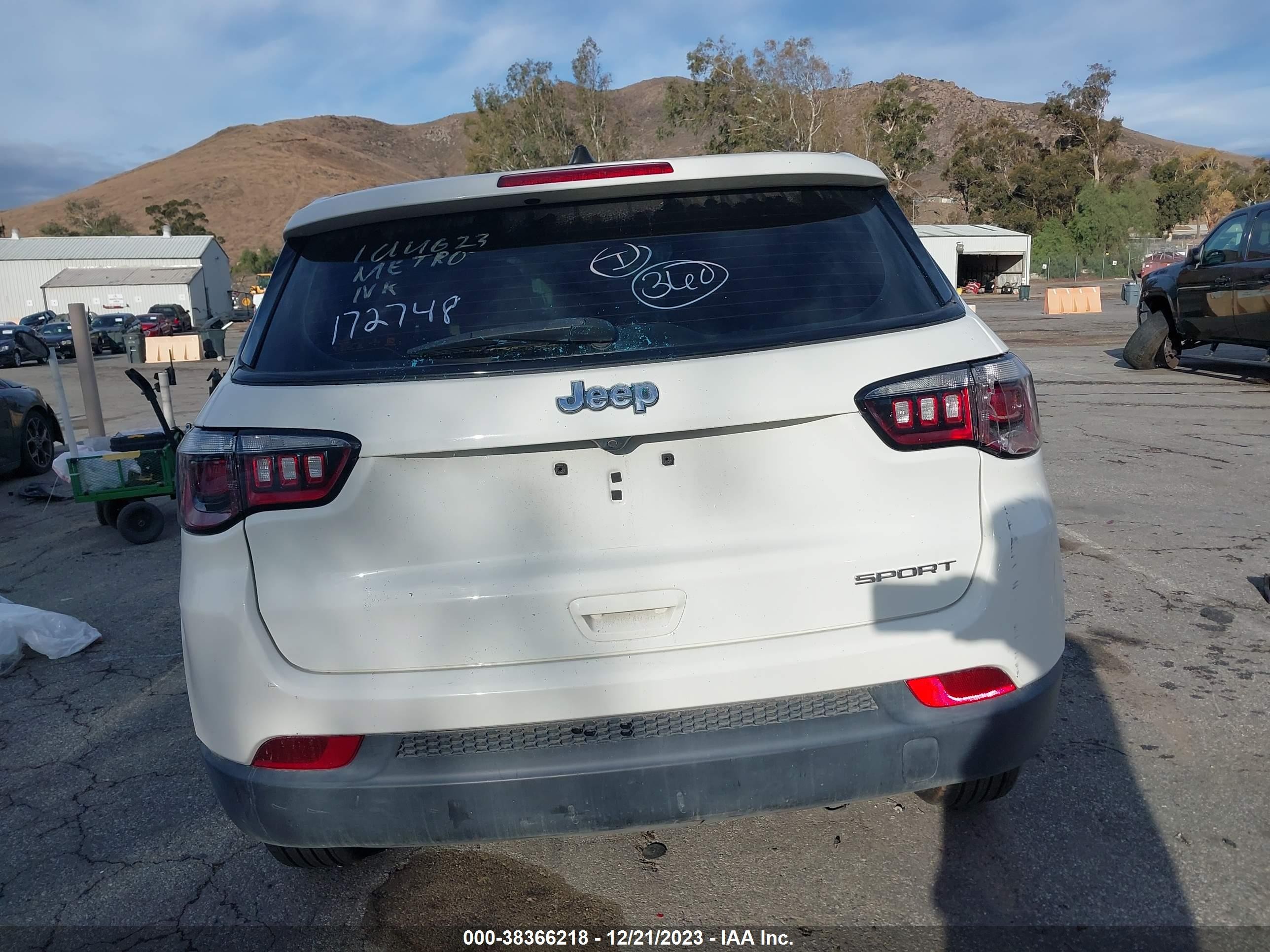 2021 Jeep Compass Sport Fwd White vin: 3C4NJCAB9MT567711