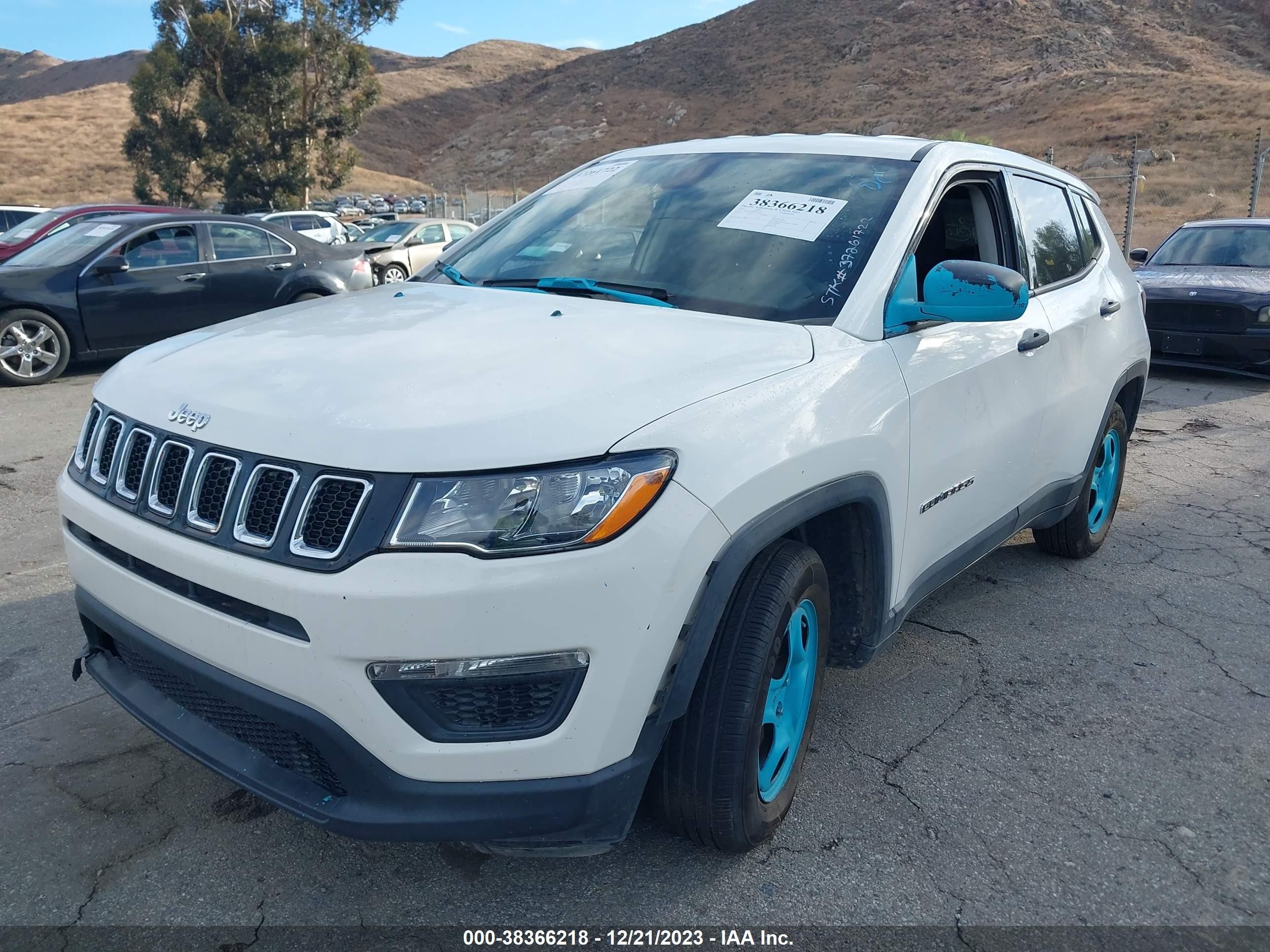 2021 Jeep Compass Sport Fwd White vin: 3C4NJCAB9MT567711