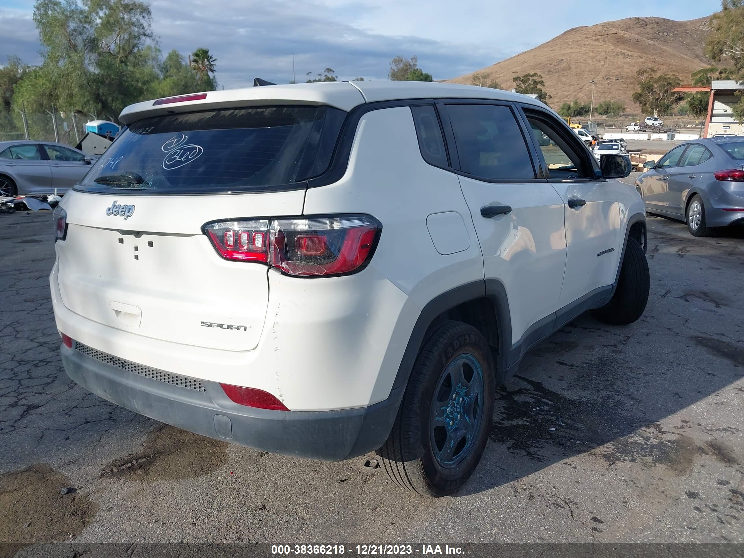 2021 Jeep Compass Sport Fwd White vin: 3C4NJCAB9MT567711