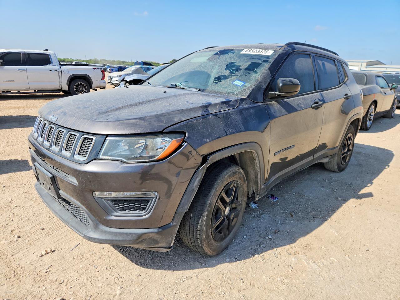 2018 Jeep Compass Sport Gray vin: 3C4NJCABXJT133549