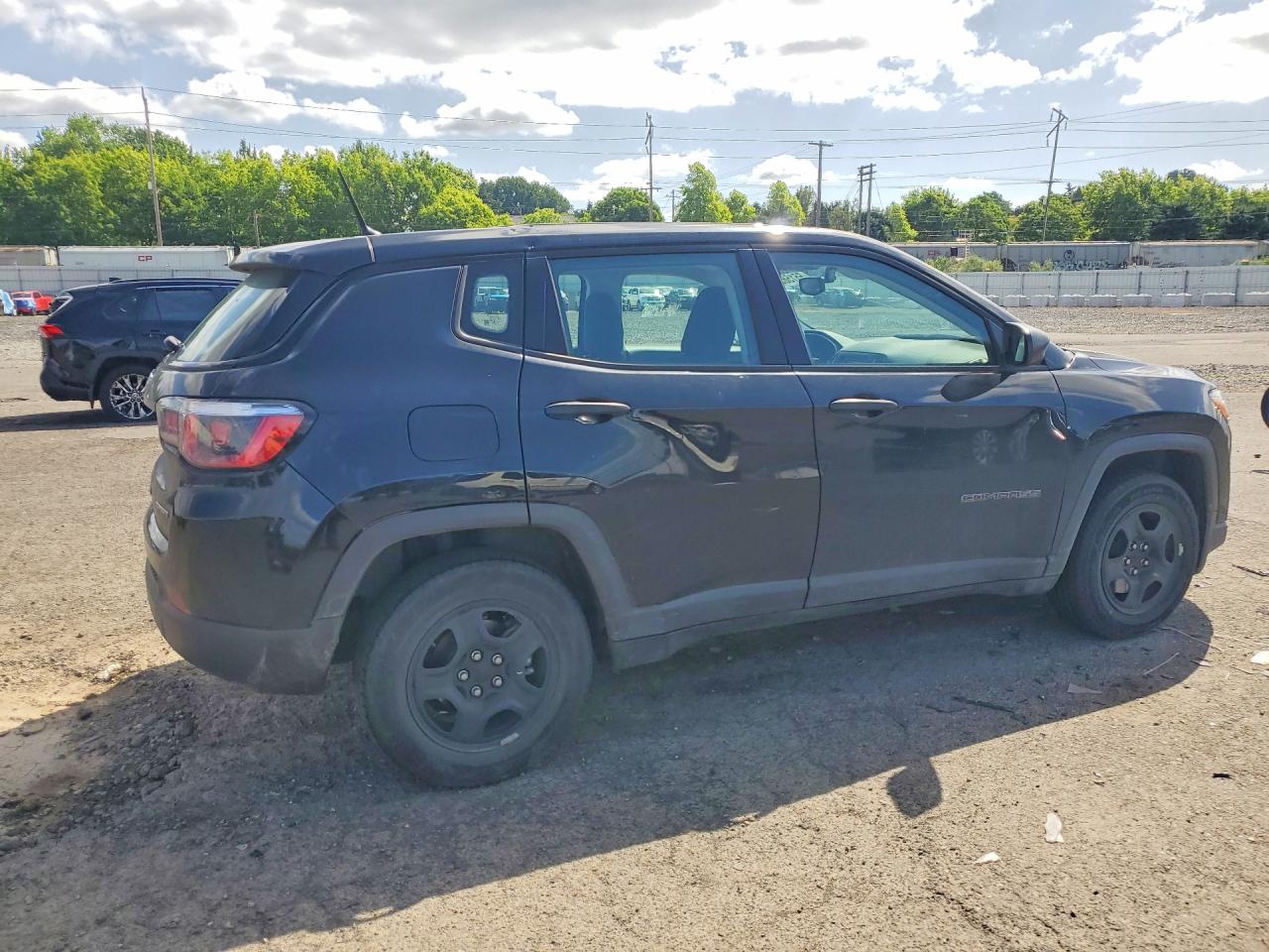 2018 Jeep Compass Sport Black vin: 3C4NJCABXJT318720