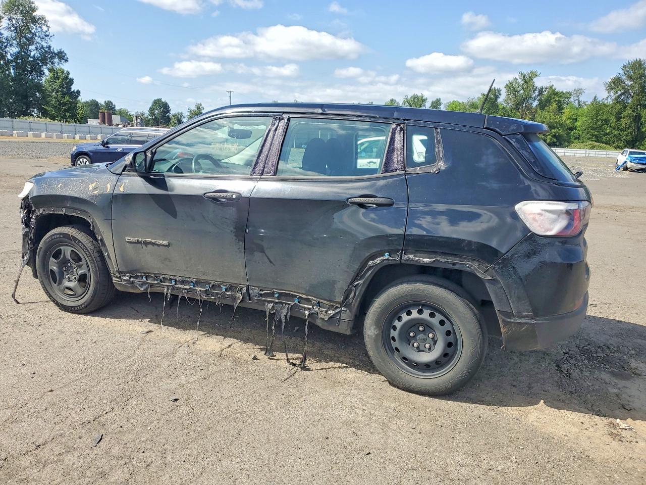 2018 Jeep Compass Sport Black vin: 3C4NJCABXJT318720