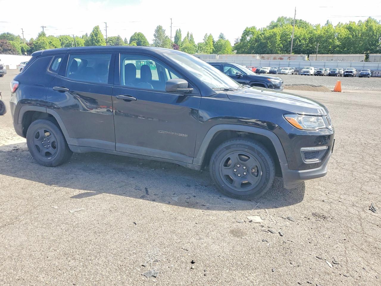 2018 Jeep Compass Sport Black vin: 3C4NJCABXJT318720