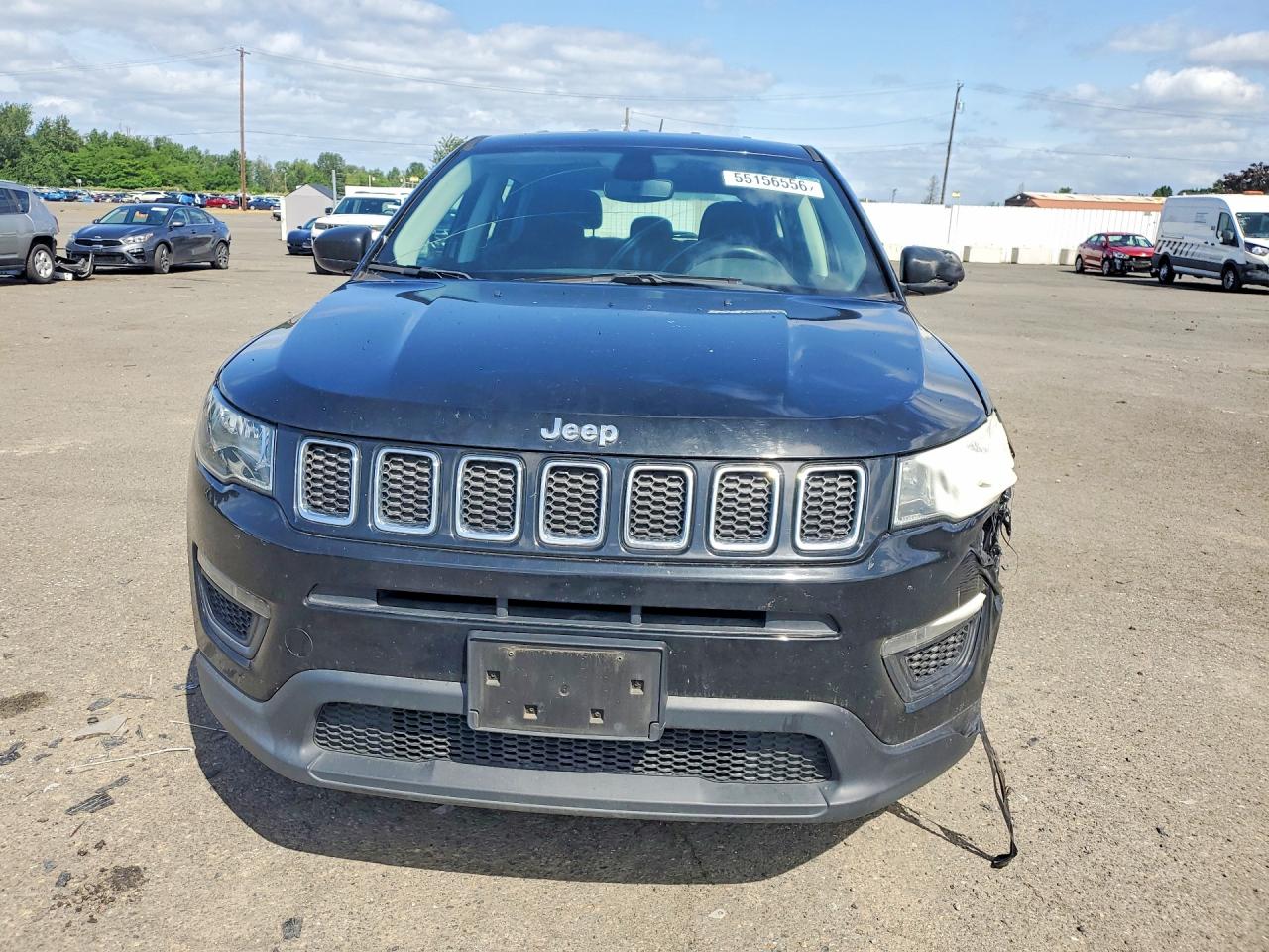 2018 Jeep Compass Sport Black vin: 3C4NJCABXJT318720