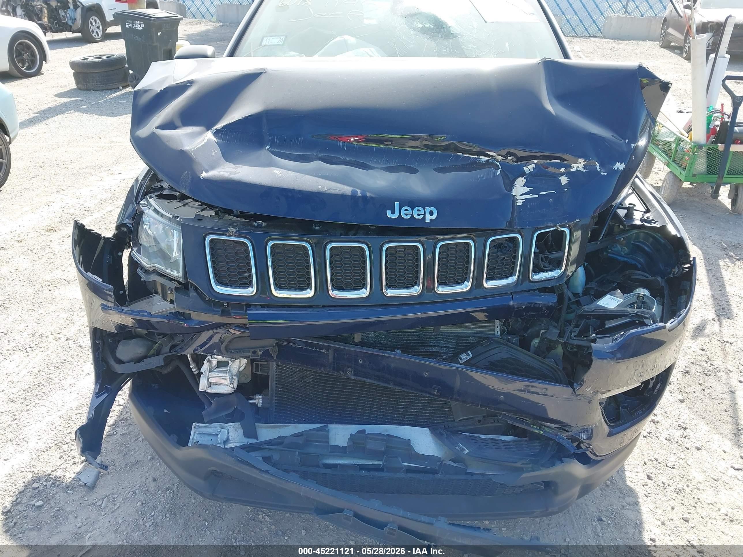 2019 Jeep Compass Sport Fwd Blue vin: 3C4NJCABXKT615908