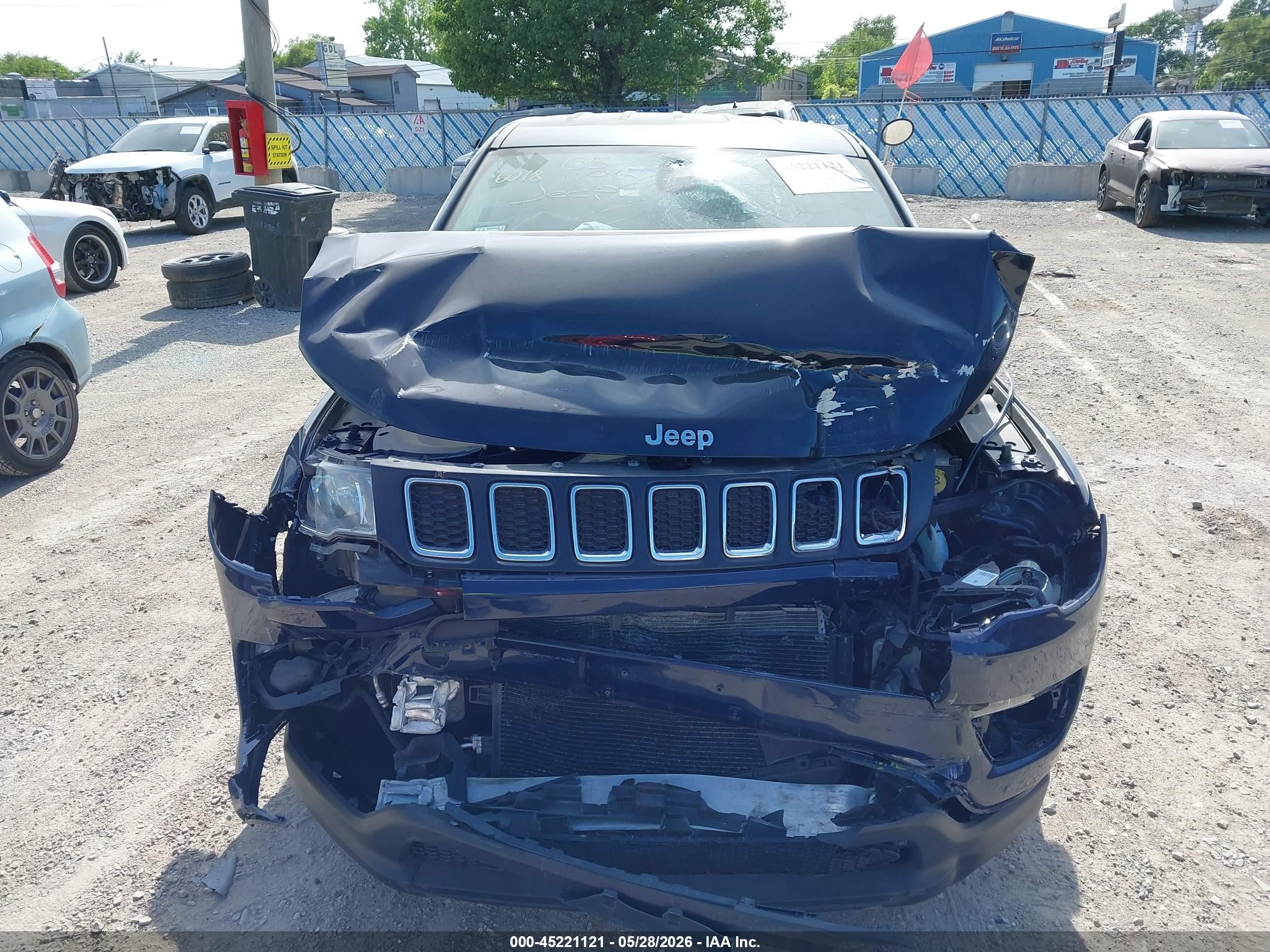 2019 Jeep Compass Sport Fwd Blue vin: 3C4NJCABXKT615908