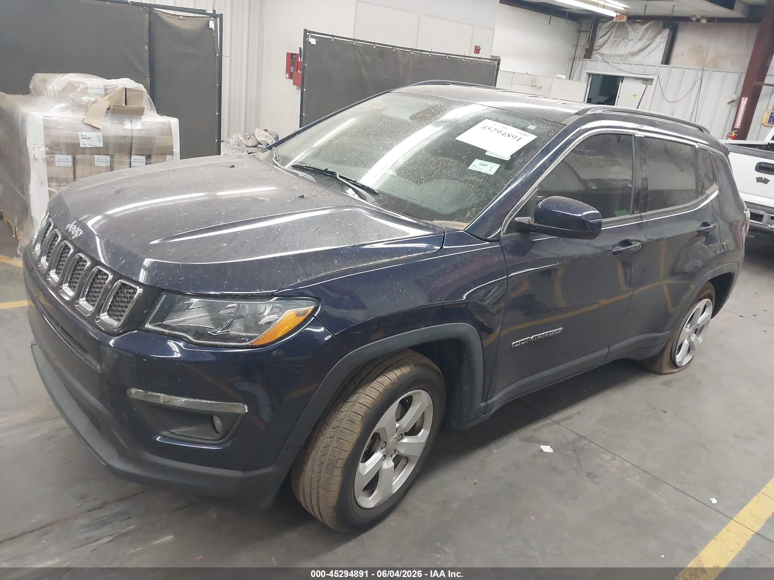 2019 Jeep Compass Latitude Fwd Blue vin: 3C4NJCBB3KT833168