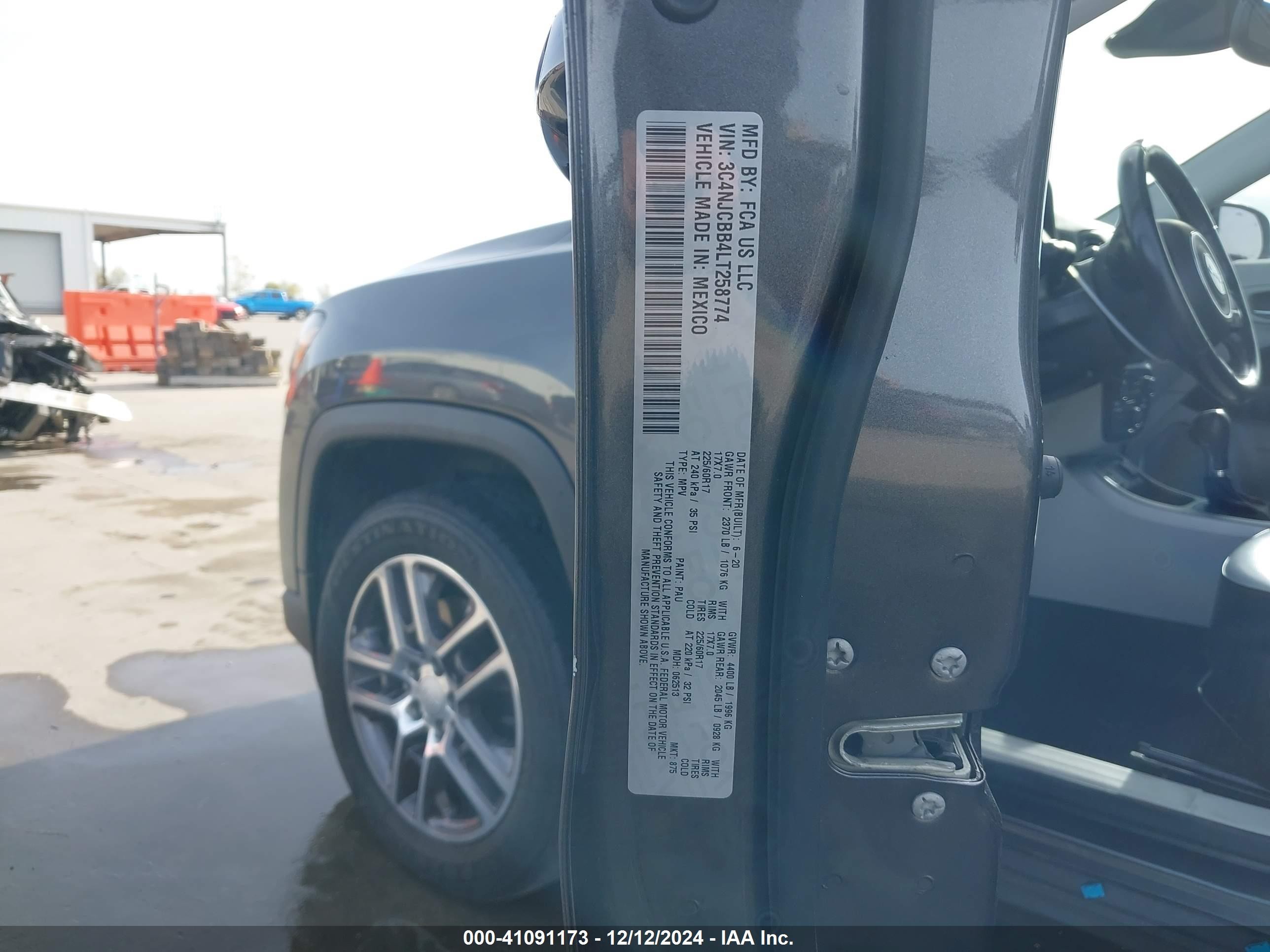 2020 Jeep Compass Sun And Safety Fwd Gray vin: 3C4NJCBB4LT258774