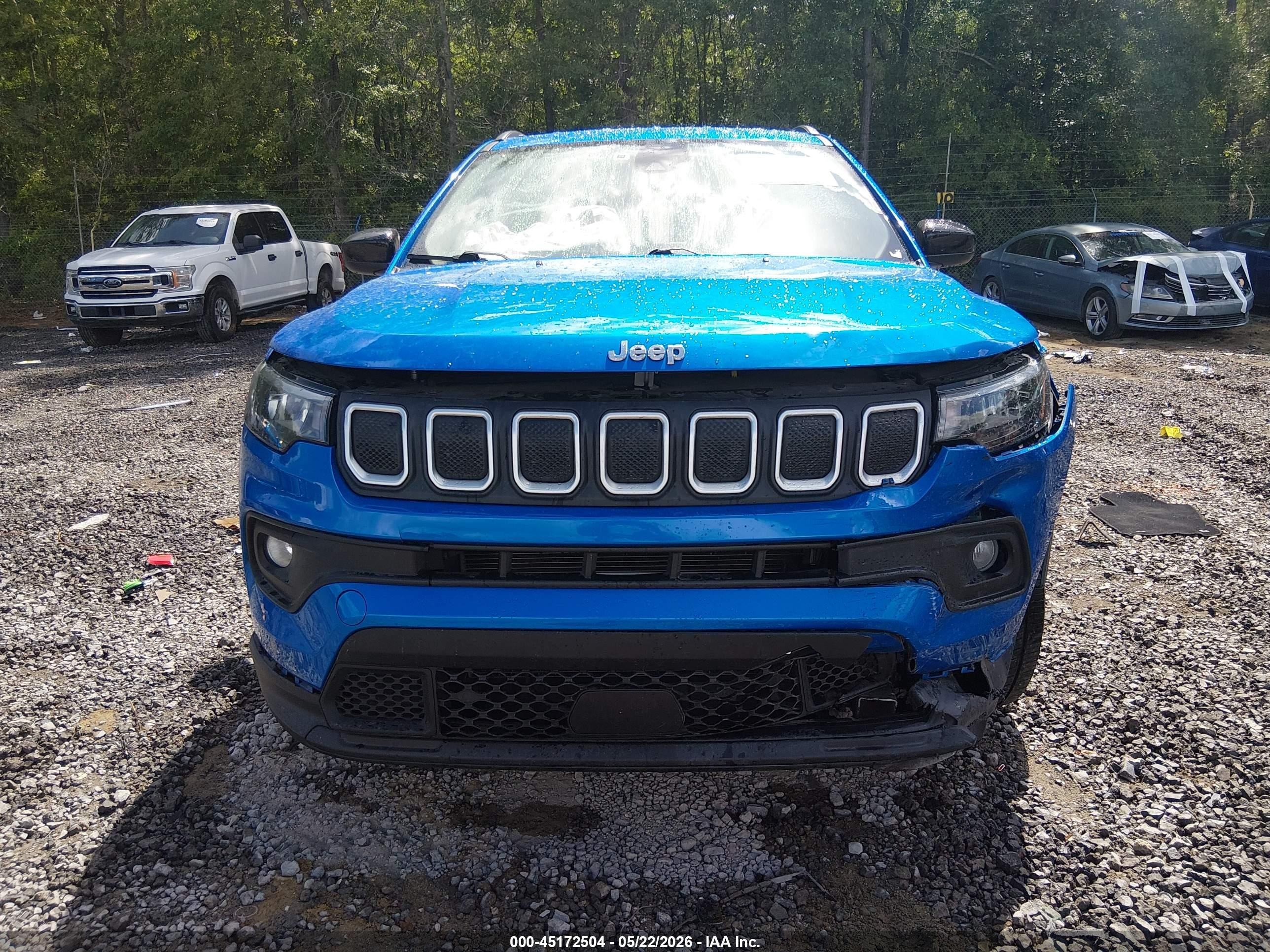 2022 Jeep Compass Latitude Fwd Blue vin: 3C4NJCBB6NT106689