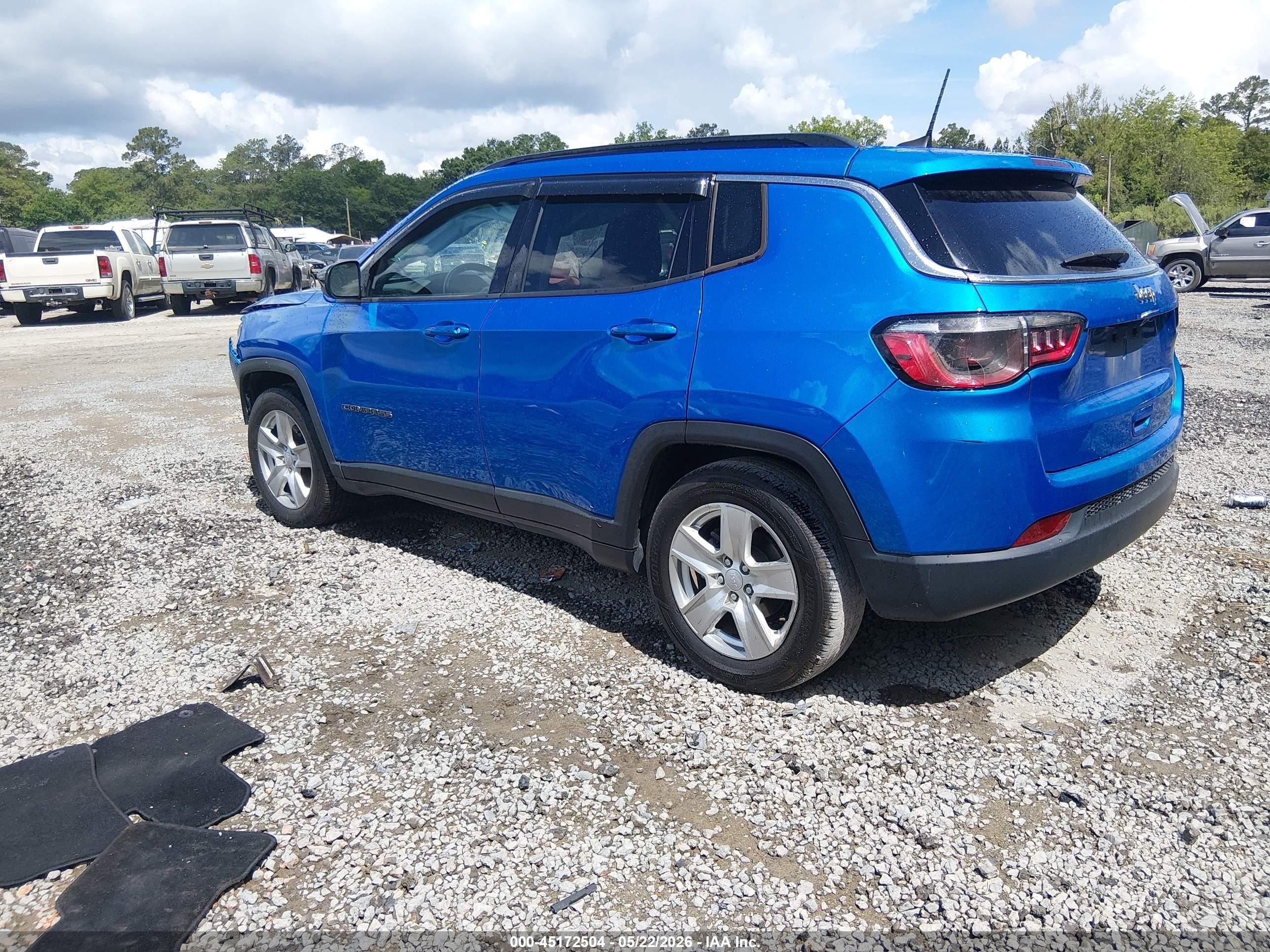2022 Jeep Compass Latitude Fwd Blue vin: 3C4NJCBB6NT106689