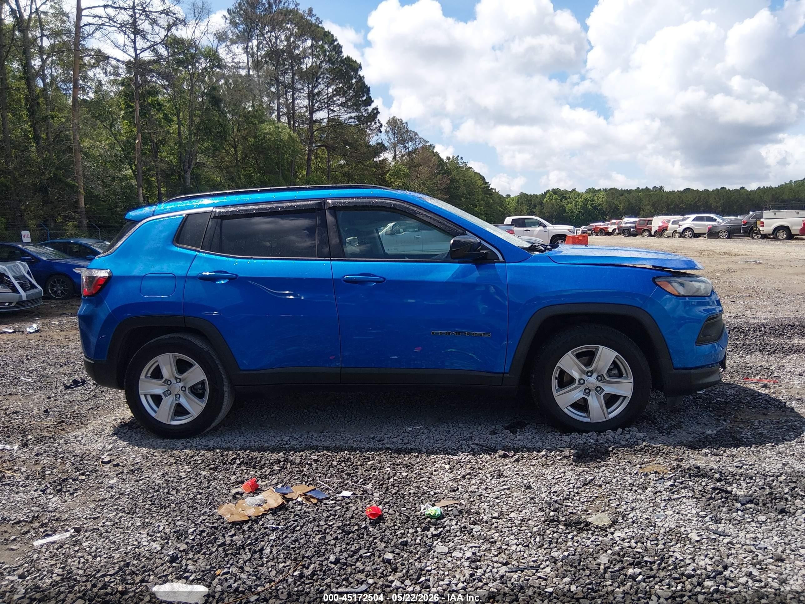 2022 Jeep Compass Latitude Fwd Blue vin: 3C4NJCBB6NT106689