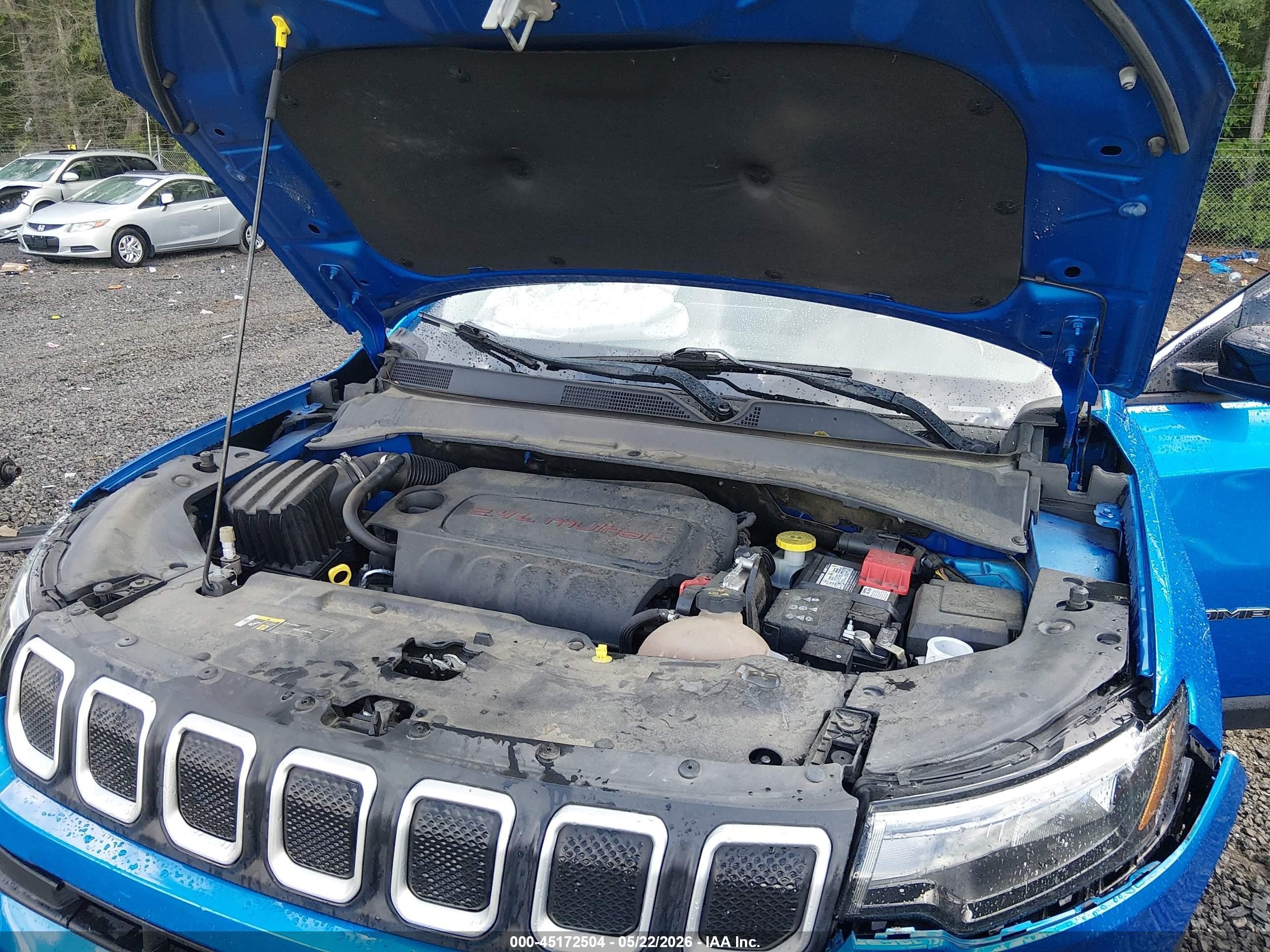 2022 Jeep Compass Latitude Fwd Blue vin: 3C4NJCBB6NT106689
