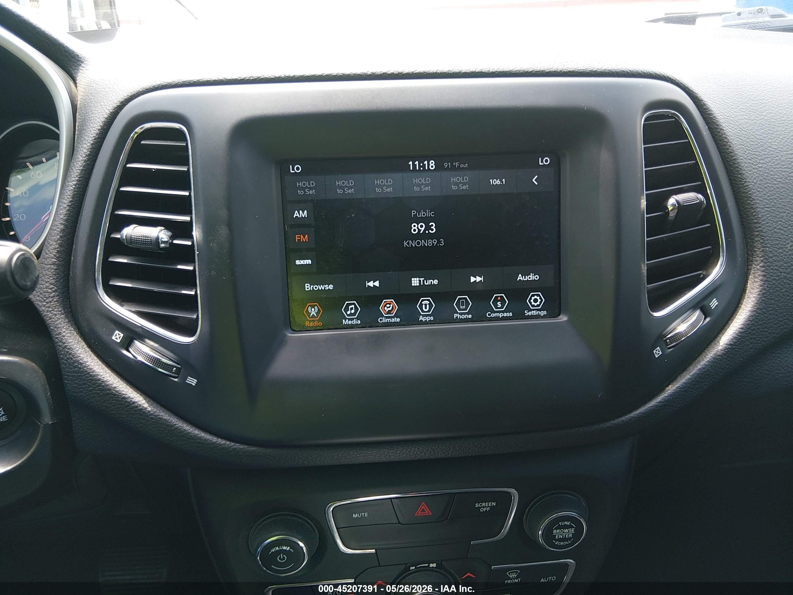 2020 Jeep Compass Sun And Wheel Fwd Black vin: 3C4NJCBB7LT144395
