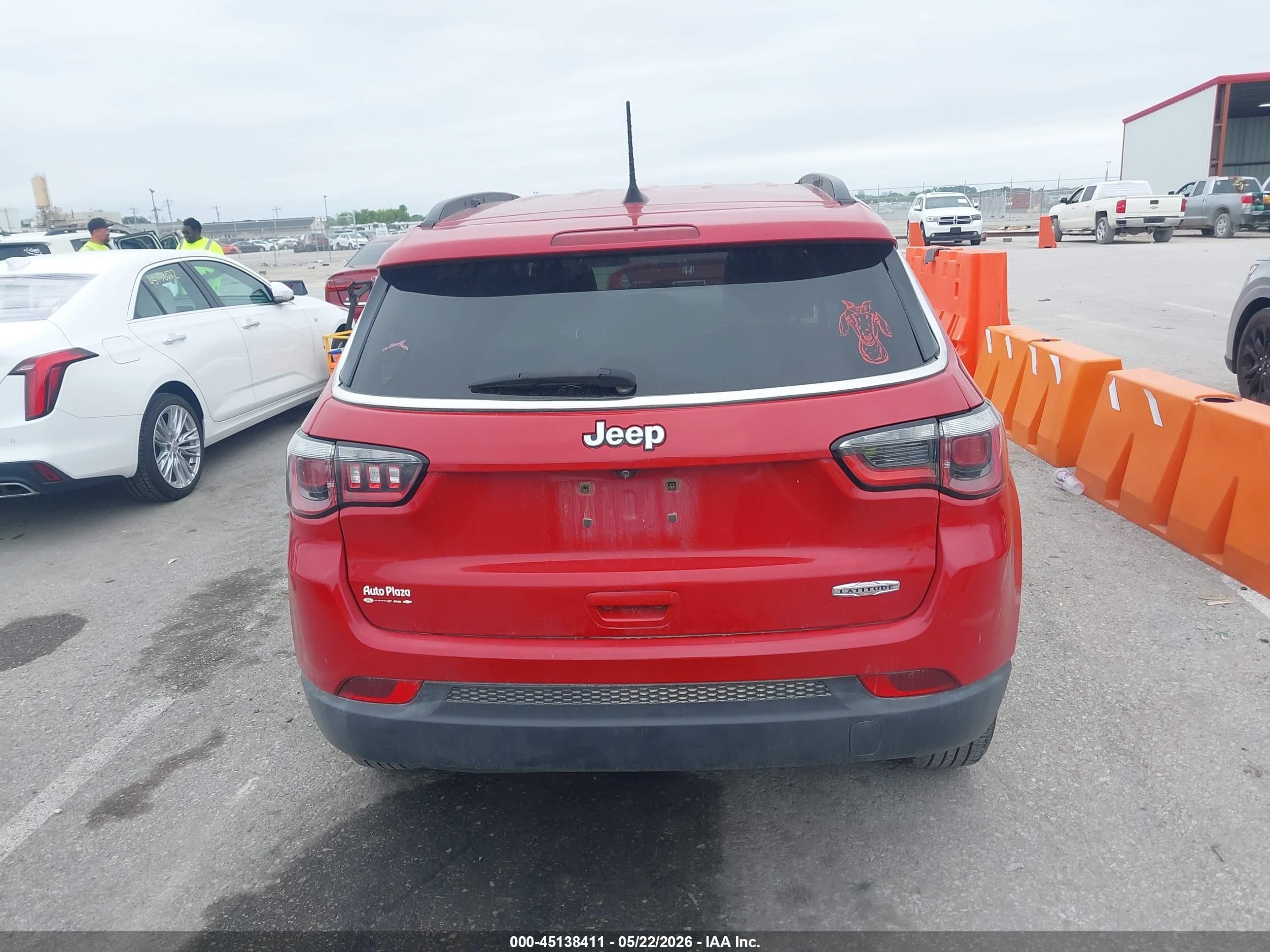 2019 Jeep Compass Latitude Fwd Red vin: 3C4NJCBB8KT706190