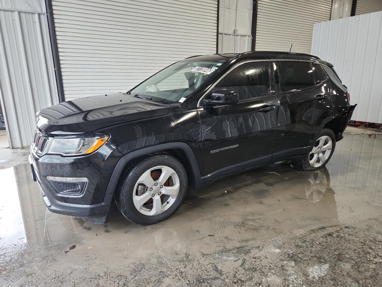 2019 Jeep Compass Latitude Black vin: 3C4NJCBB8KT855604 Damage: Left Rear Door, Dent(S) W/ Paint Dmg, > 12 Inches