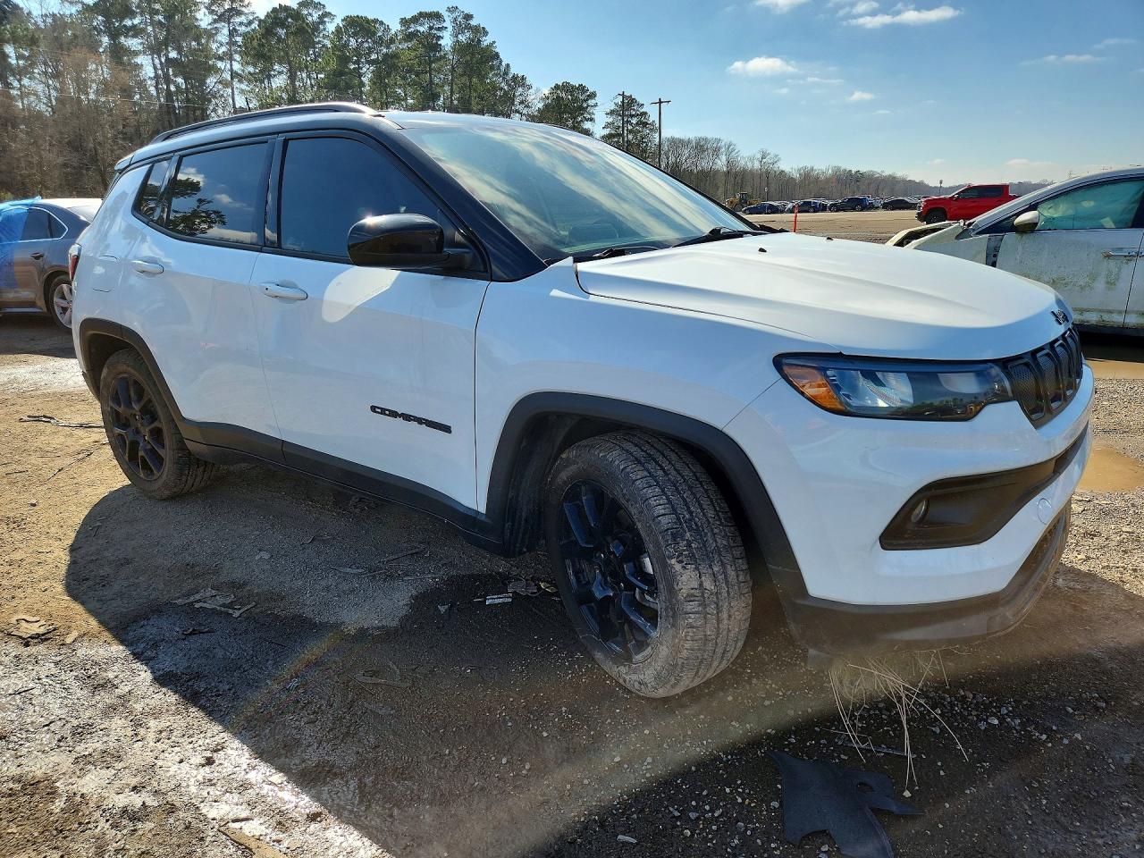 2022 Jeep Compass Latitude White vin: 3C4NJCBB8NT179854