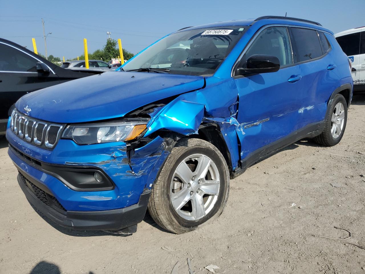 2022 Jeep Compass Latitude Blue vin: 3C4NJCBBXNT166300