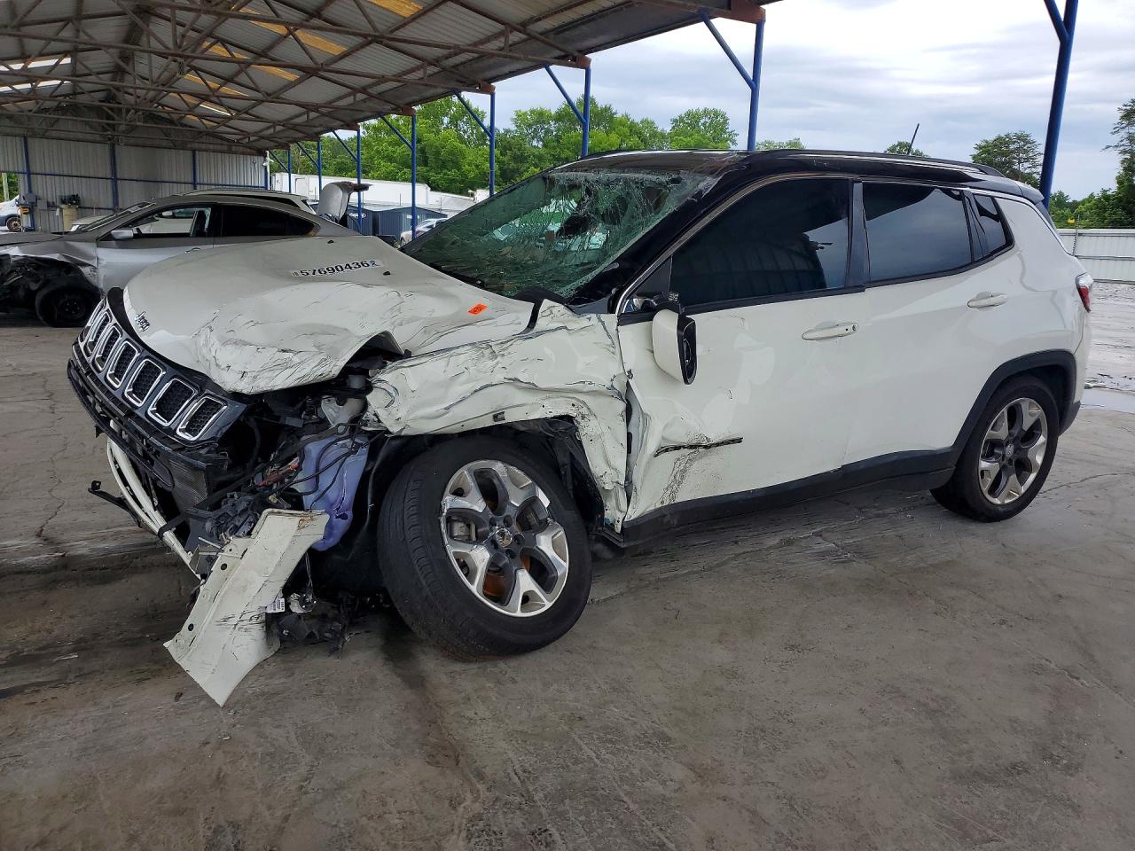 2020 Jeep Compass Limited White vin: 3C4NJCCB0LT125721