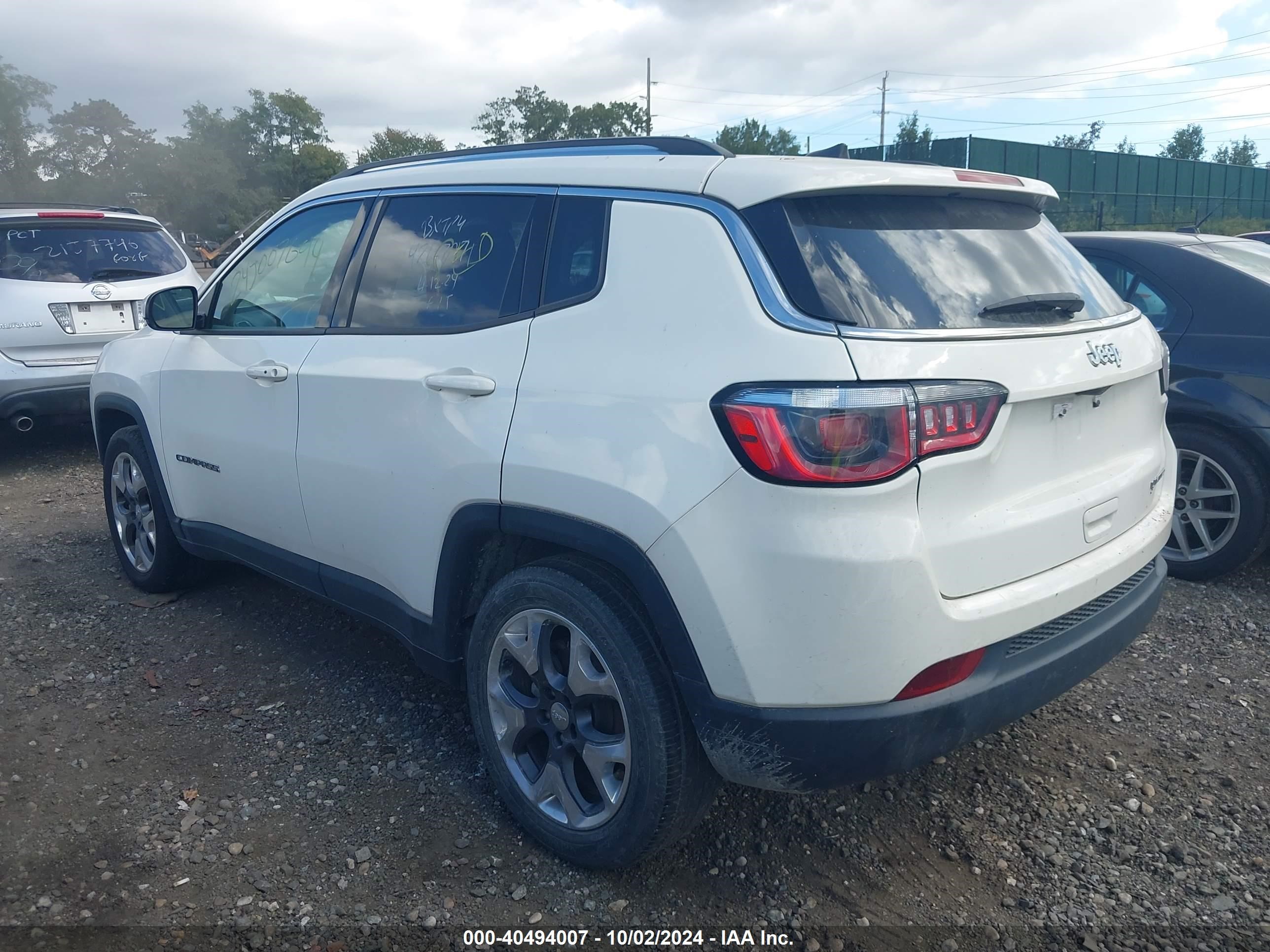 2020 Jeep Compass Limited Fwd White vin: 3C4NJCCB2LT211323
