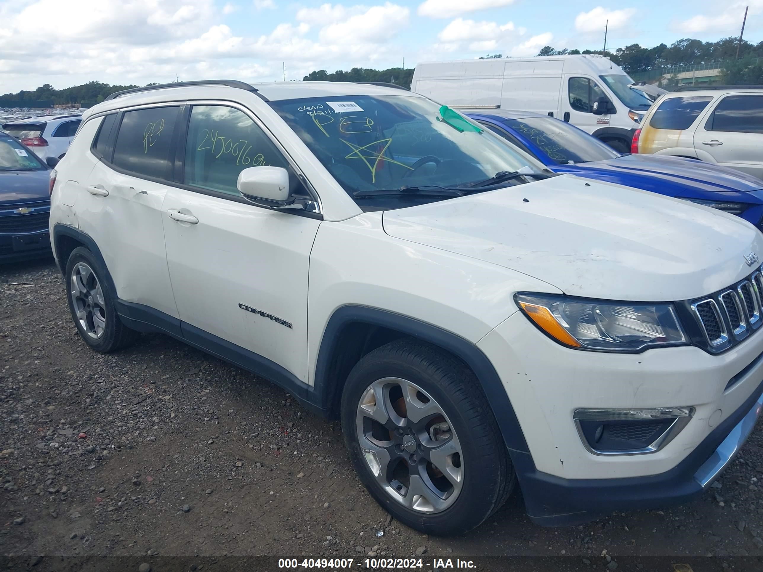 2020 Jeep Compass Limited Fwd White vin: 3C4NJCCB2LT211323