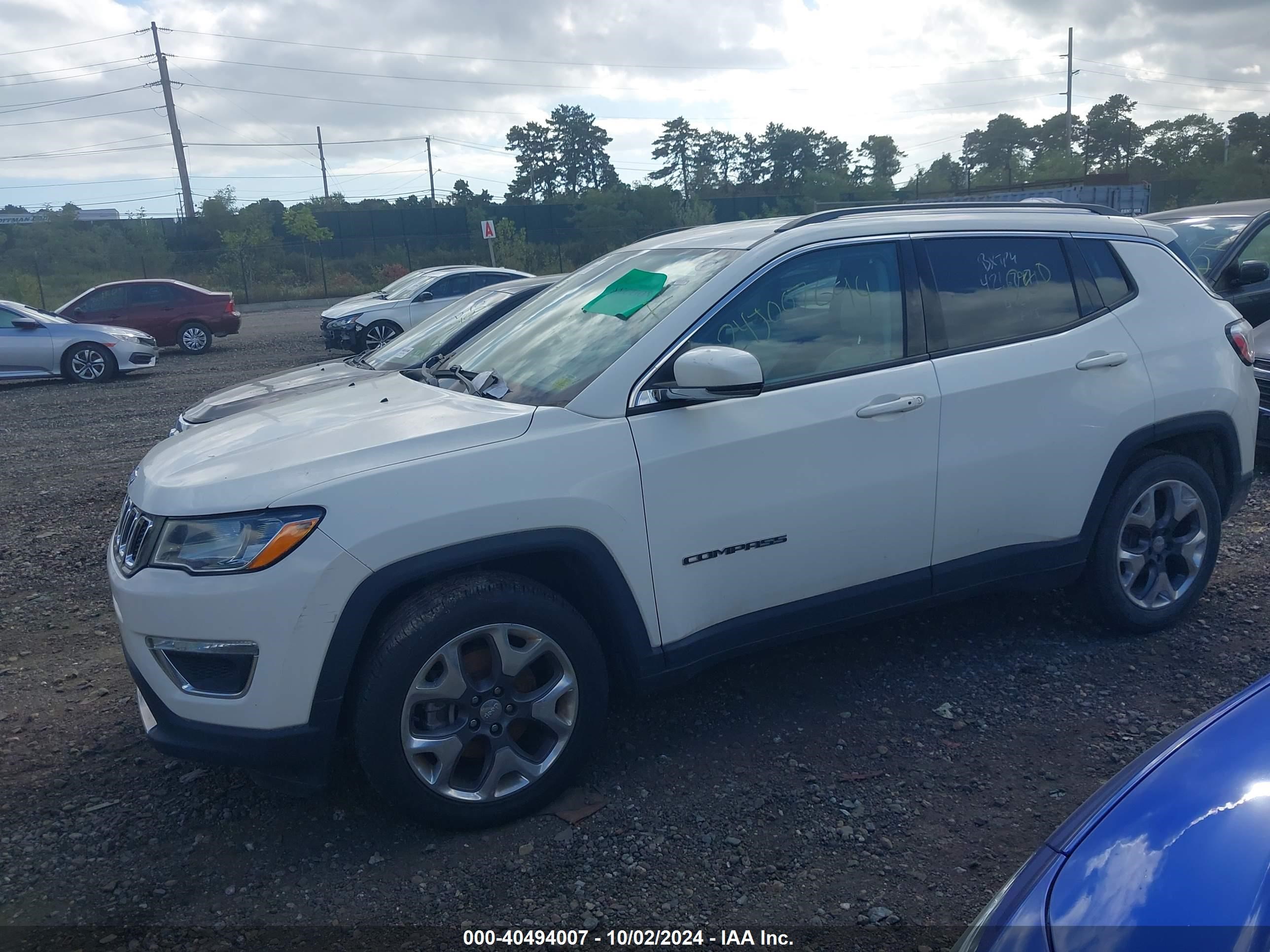2020 Jeep Compass Limited Fwd White vin: 3C4NJCCB2LT211323