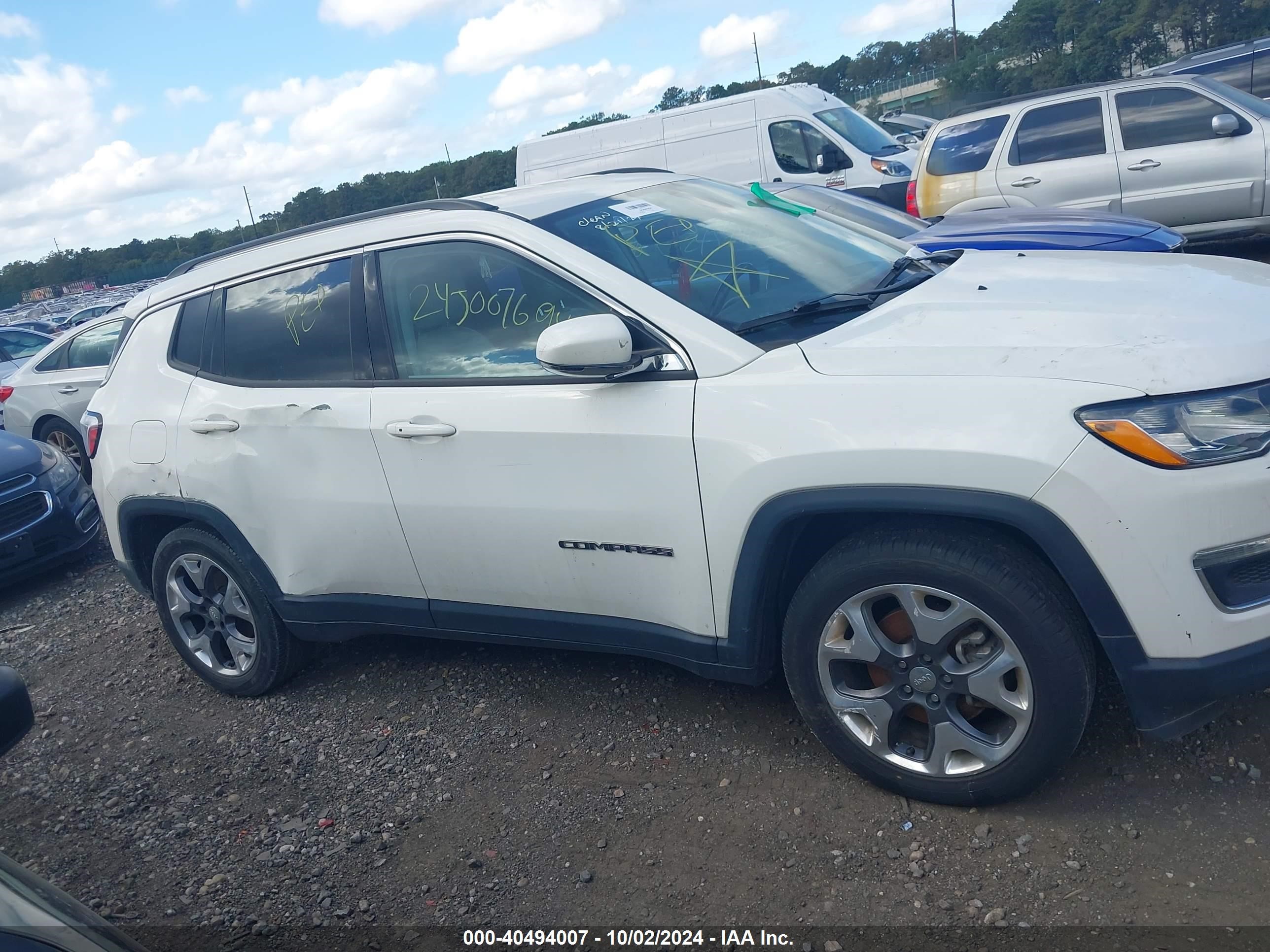 2020 Jeep Compass Limited Fwd White vin: 3C4NJCCB2LT211323