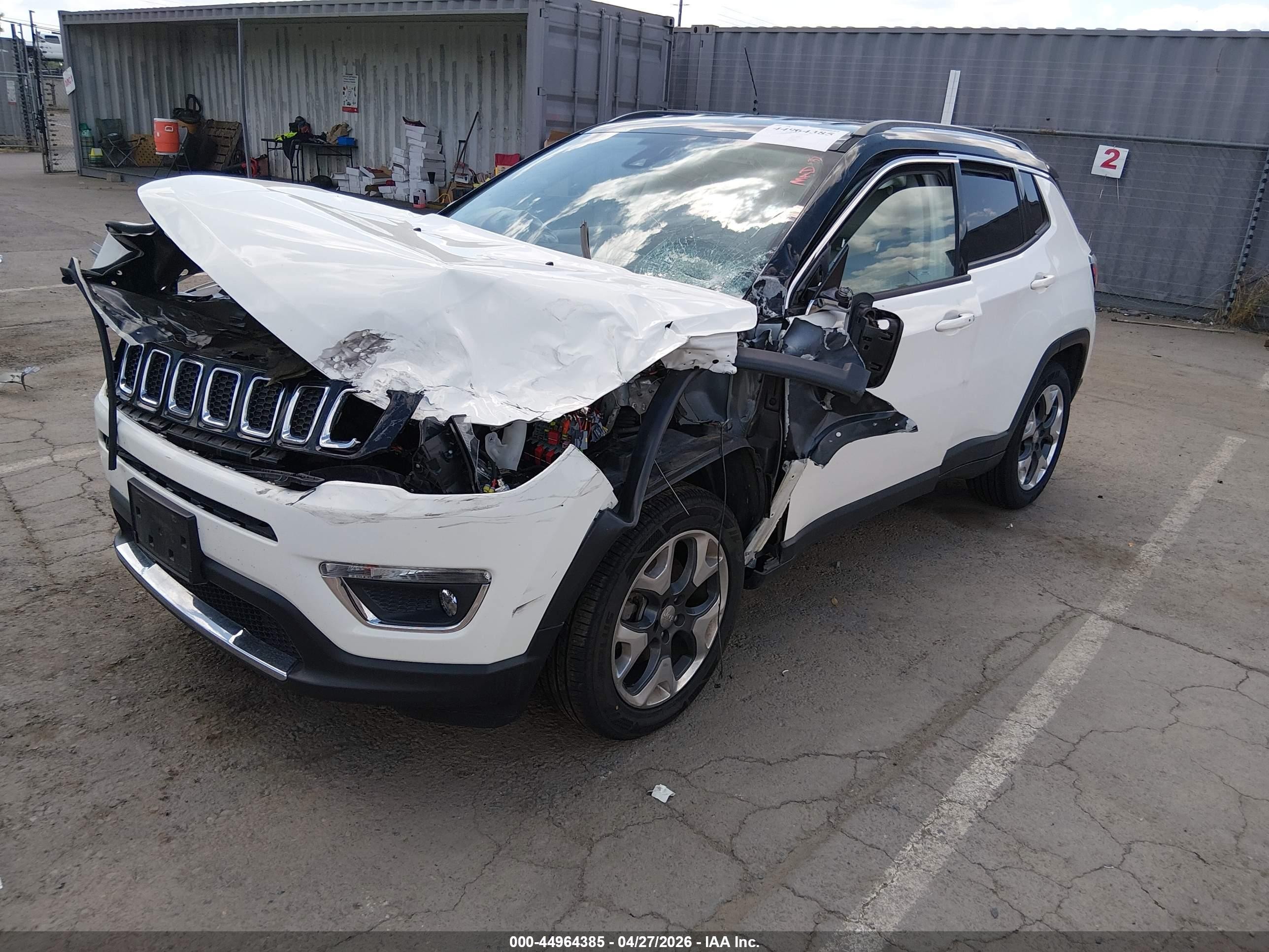 2018 Jeep Compass Limited Fwd White vin: 3C4NJCCB4JT405767