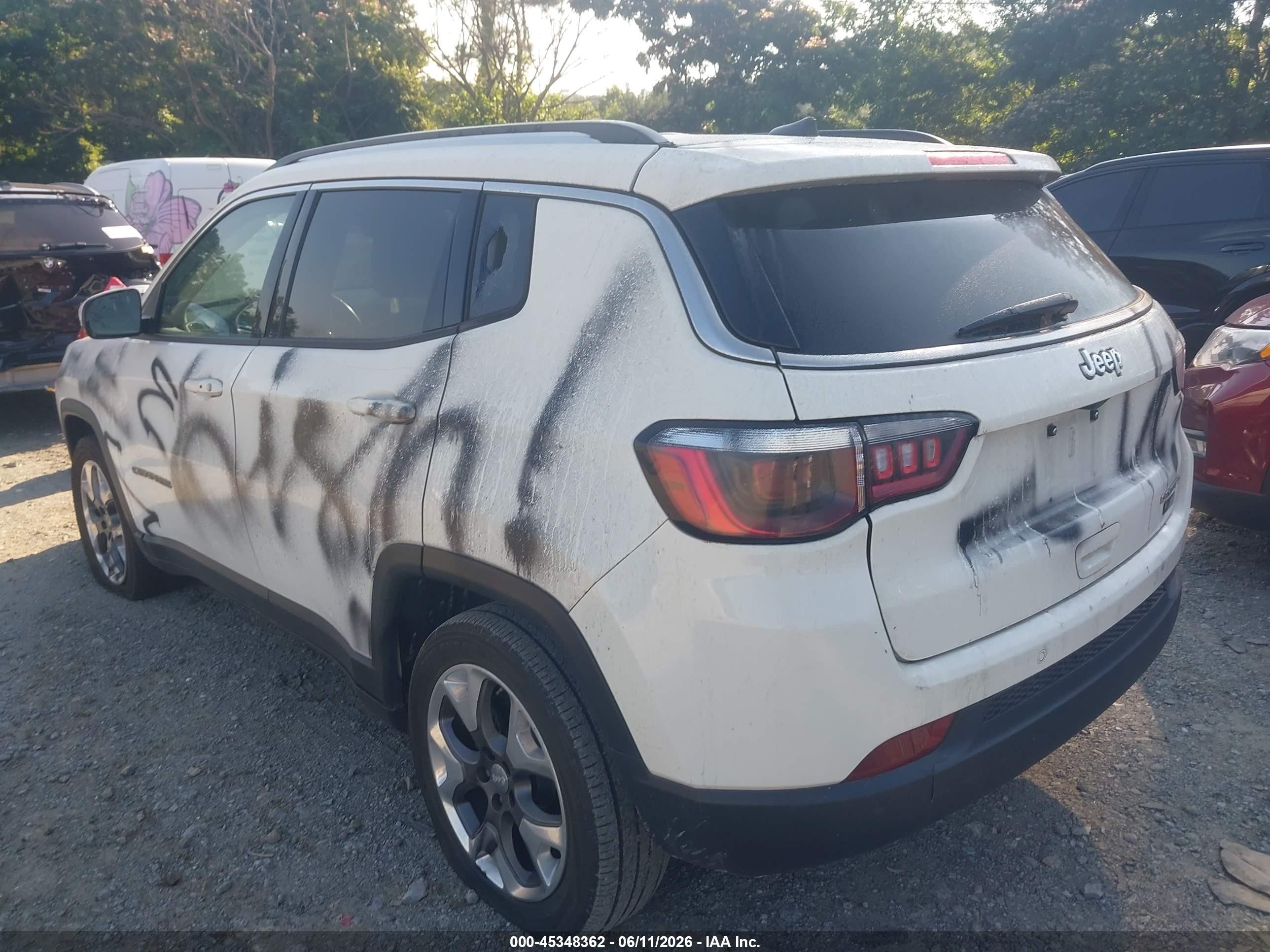 2021 Jeep Compass Limited Fwd White vin: 3C4NJCCB6MT511478