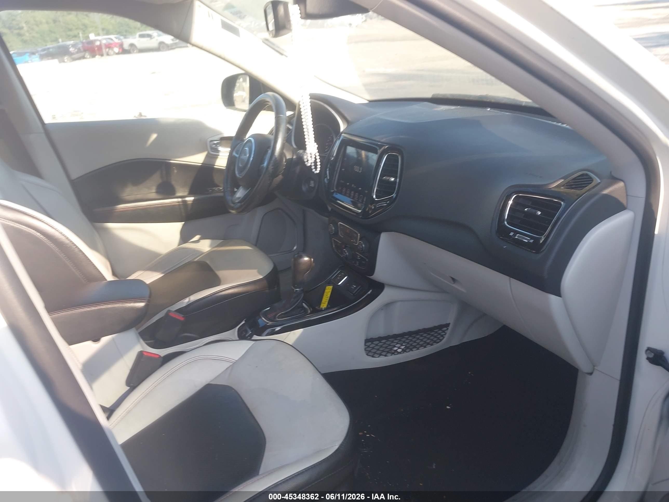 2021 Jeep Compass Limited Fwd White vin: 3C4NJCCB6MT511478