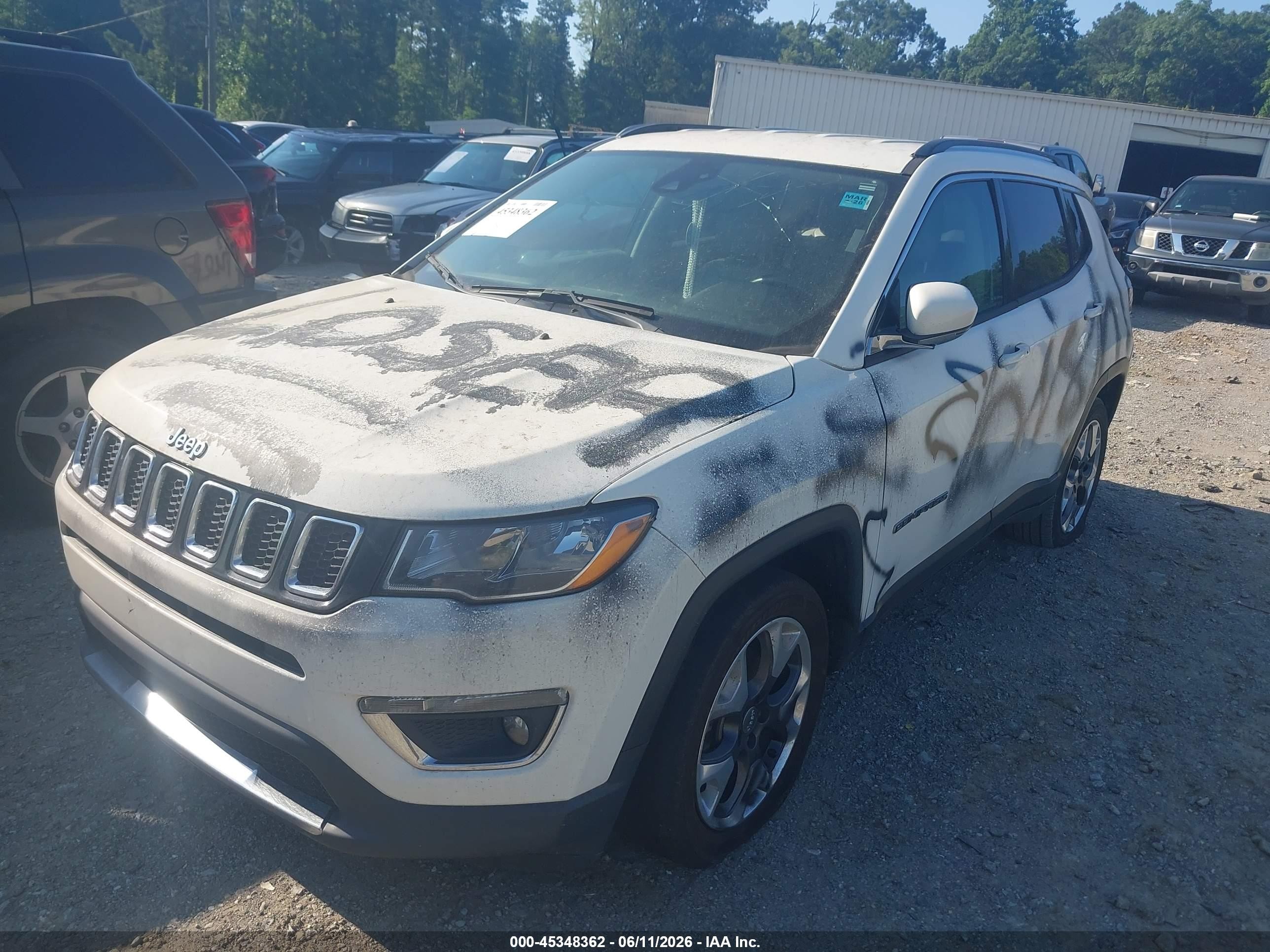 2021 Jeep Compass Limited Fwd White vin: 3C4NJCCB6MT511478