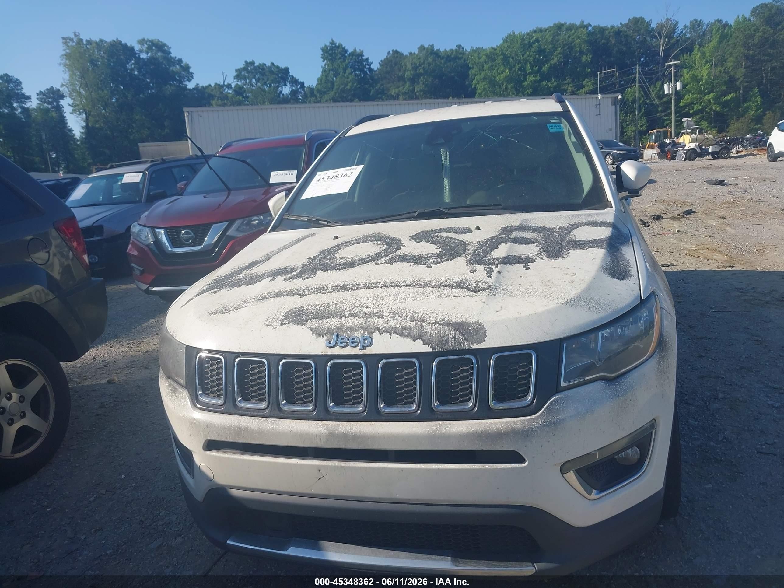 2021 Jeep Compass Limited Fwd White vin: 3C4NJCCB6MT511478