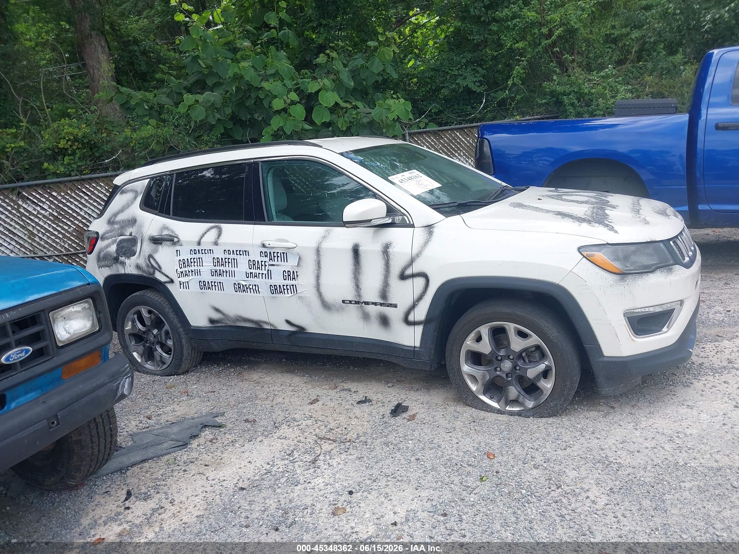 2021 Jeep Compass Limited Fwd White vin: 3C4NJCCB6MT511478