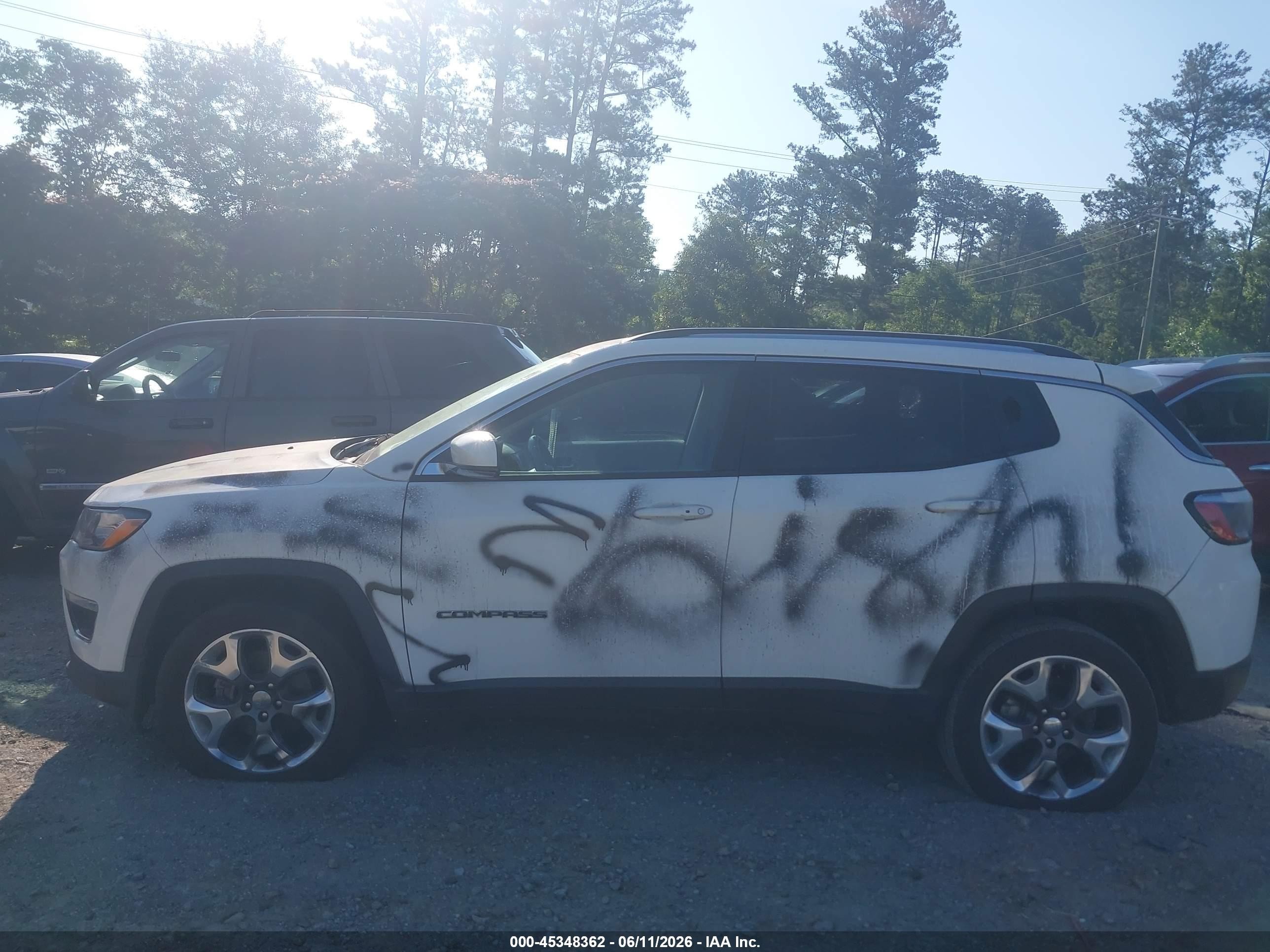 2021 Jeep Compass Limited Fwd White vin: 3C4NJCCB6MT511478