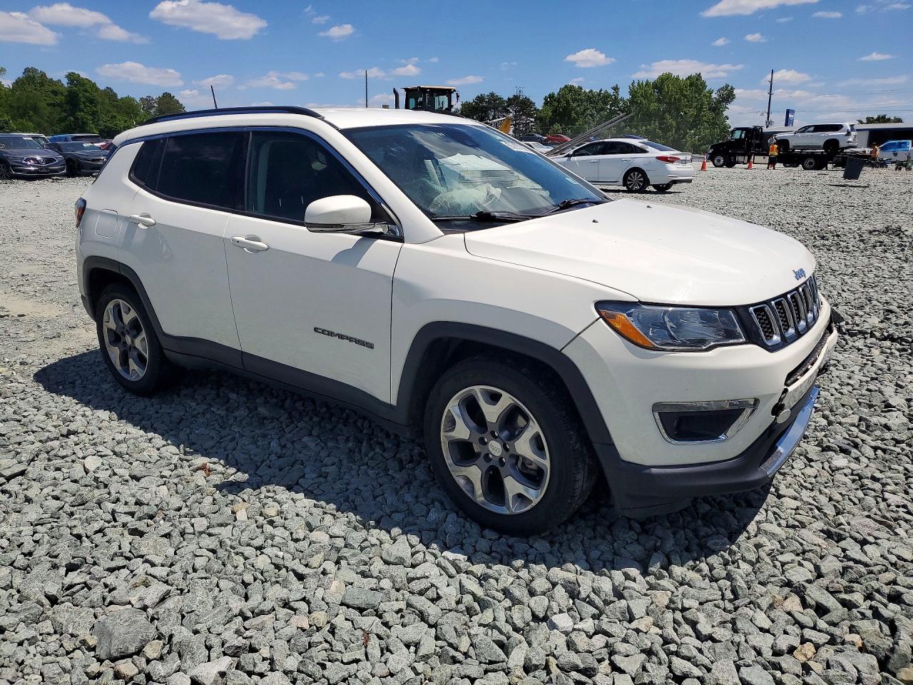 2021 Jeep Compass Limited Белый vin: 3C4NJCCB8MT573352