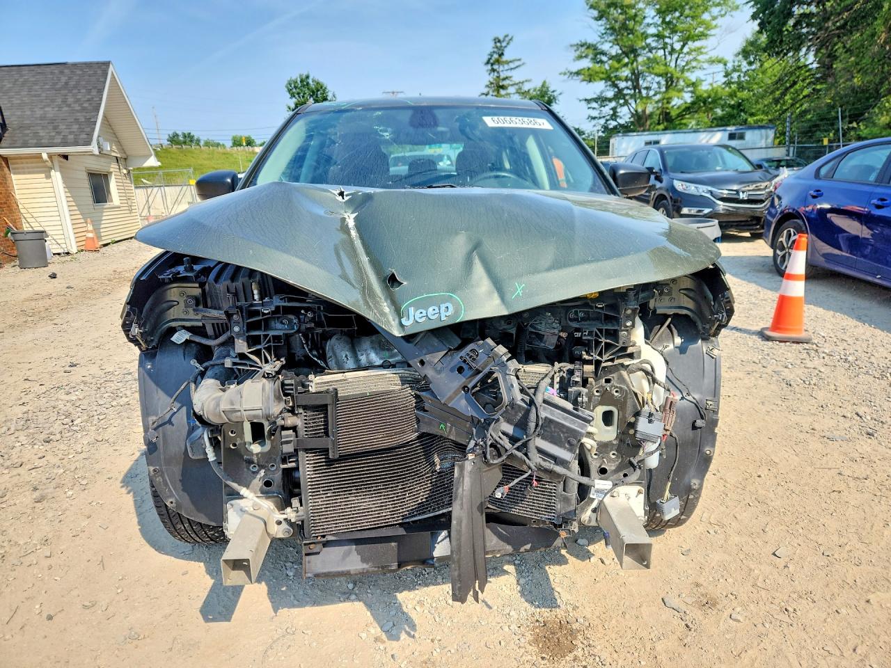 2018 Jeep Compass Sport Green vin: 3C4NJDAB0JT330834