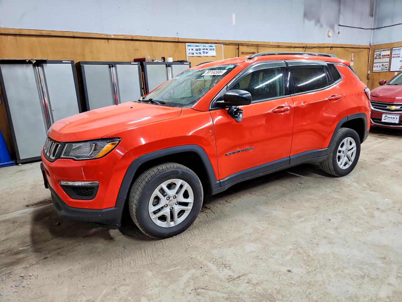 2019 Jeep Compass Sport Orange vin: 3C4NJDAB0KT592824